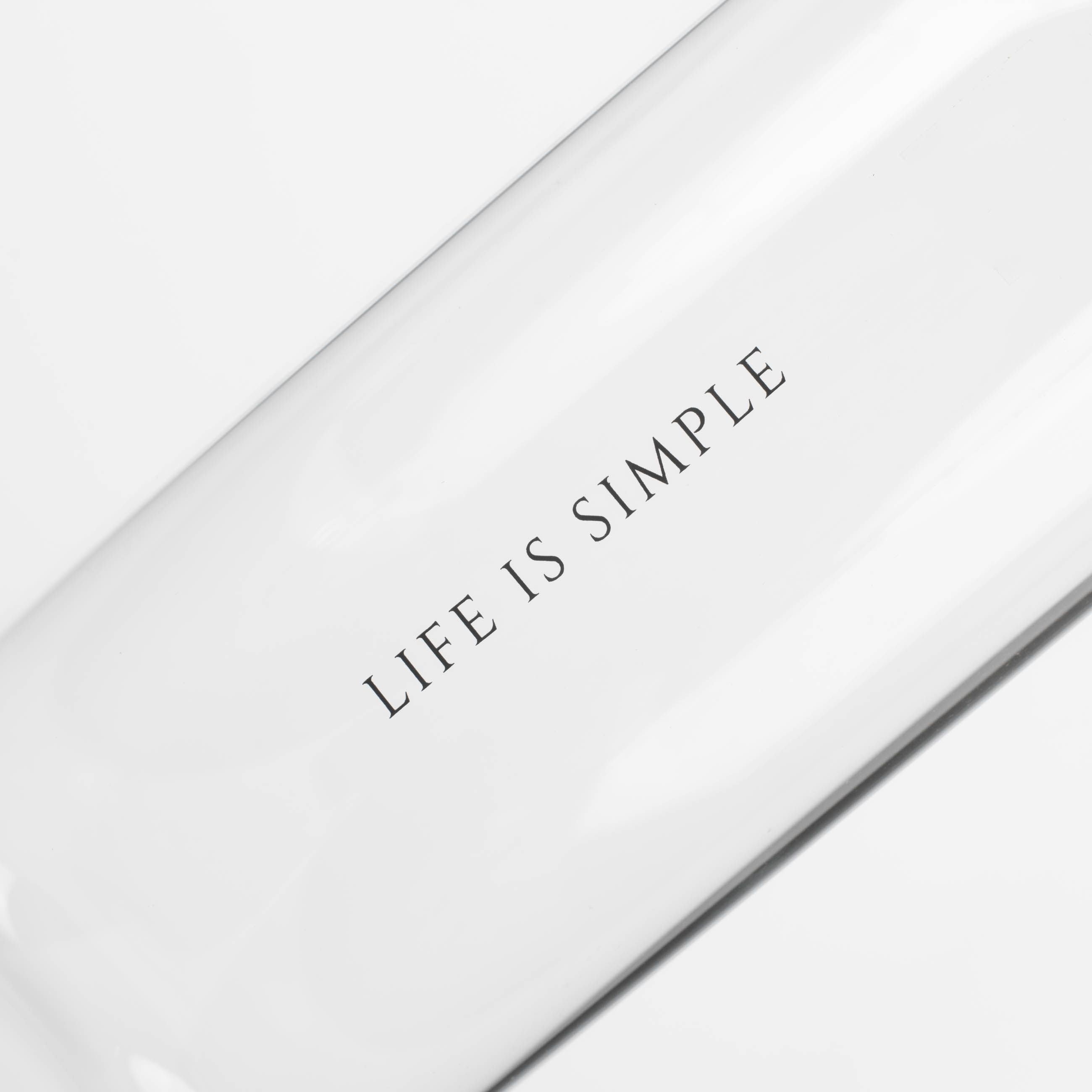 Бутылка для напитков, 1,25 л, стекло Б/пробка, Life is simple, Clear font изображение № 5