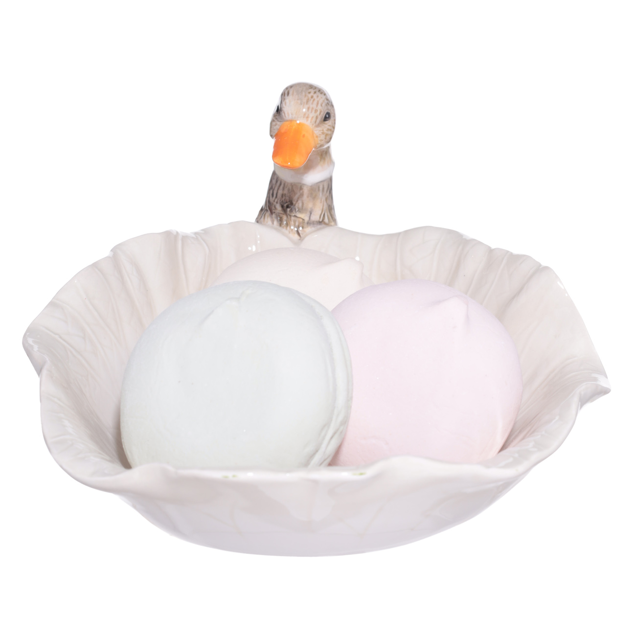 Блюдо глубокое, 20х11 см, керамика, Утка с листом, Duck, image-2