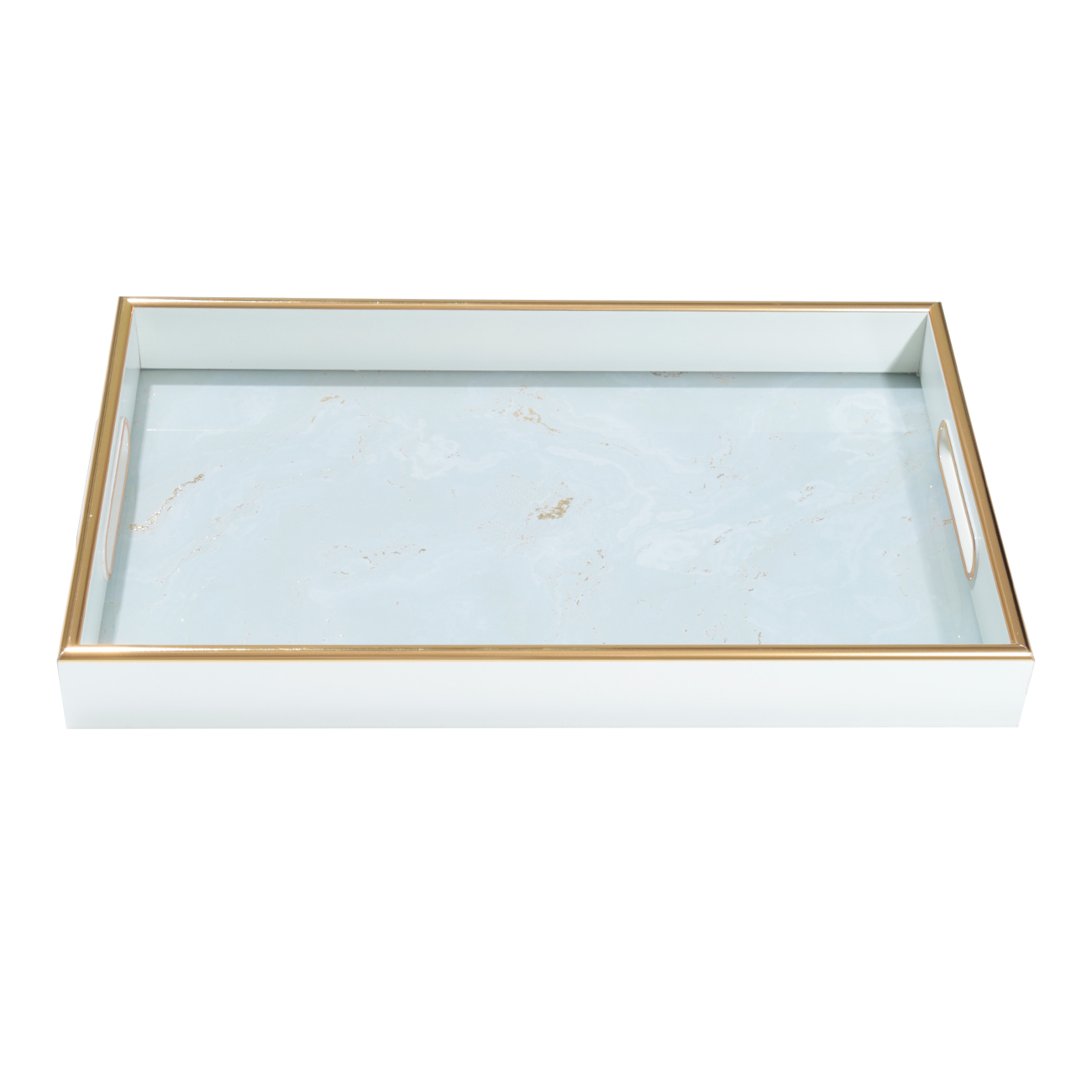 Поднос, 25х40 см, пластик/стекло, прямоугольный, Мрамор, Maniera изображение № 3