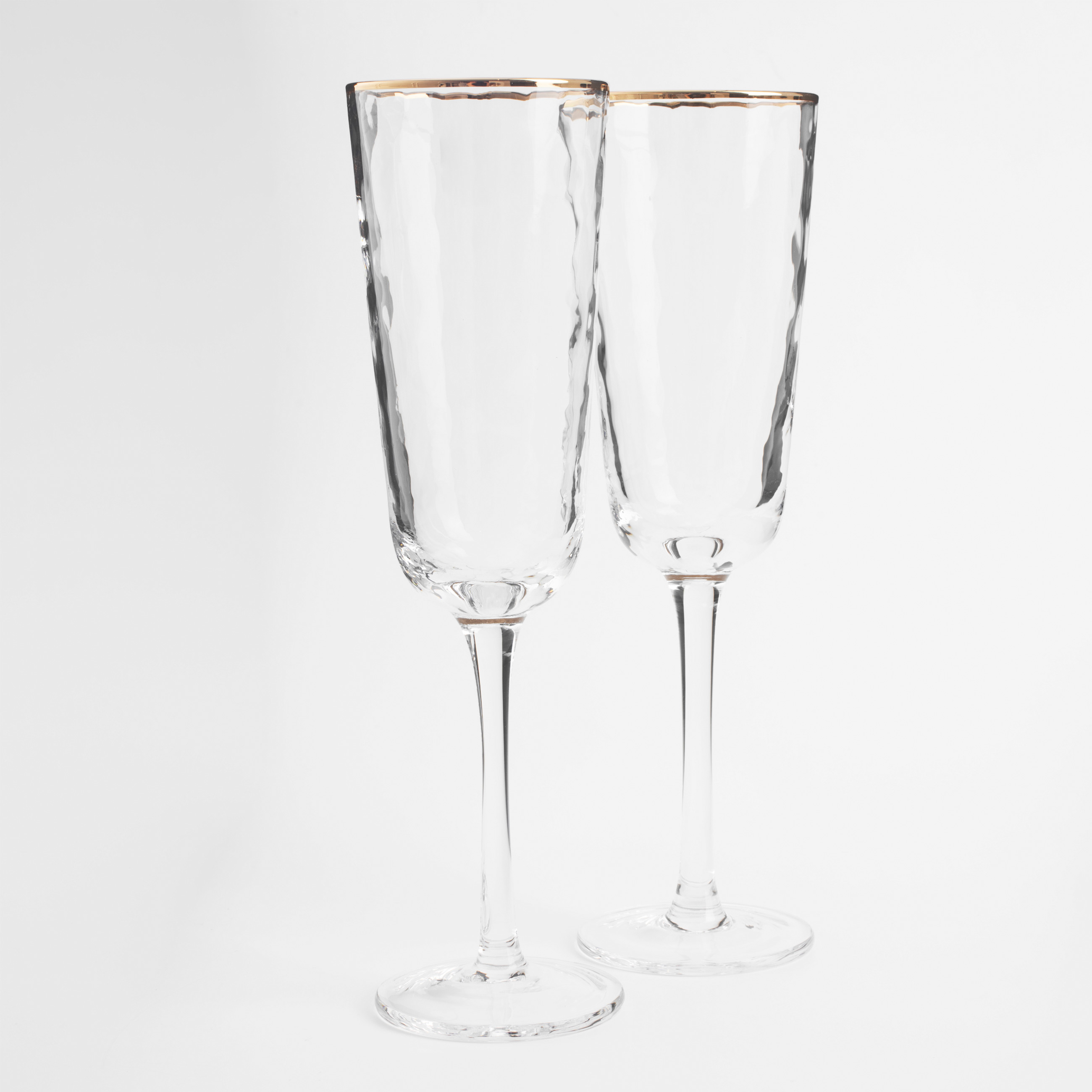 Бокал для шампанского, 190 мл, 2 шт, стекло, с золотистым кантом, Liomea gold изображение № 3