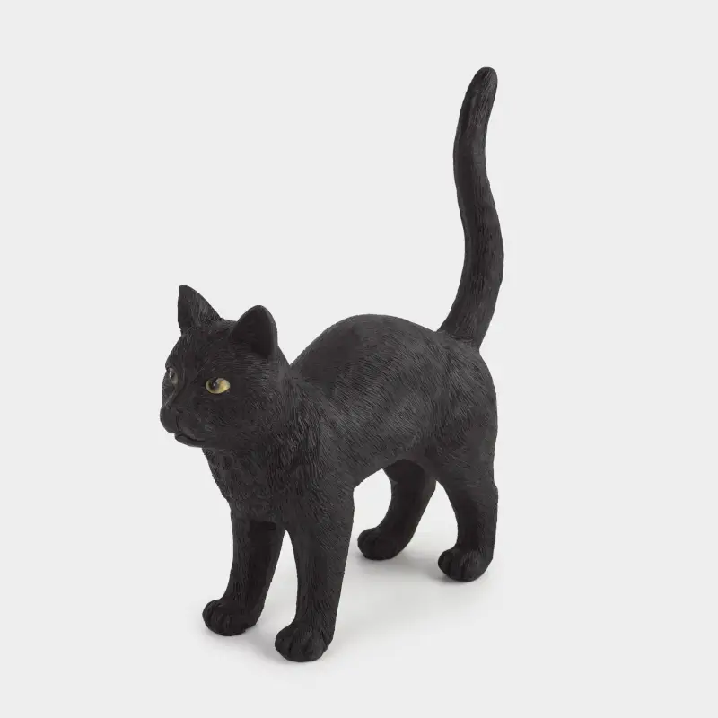 Статуэтка, 24х23 см, полирезин, черная, Кот, Cat night ,image-0