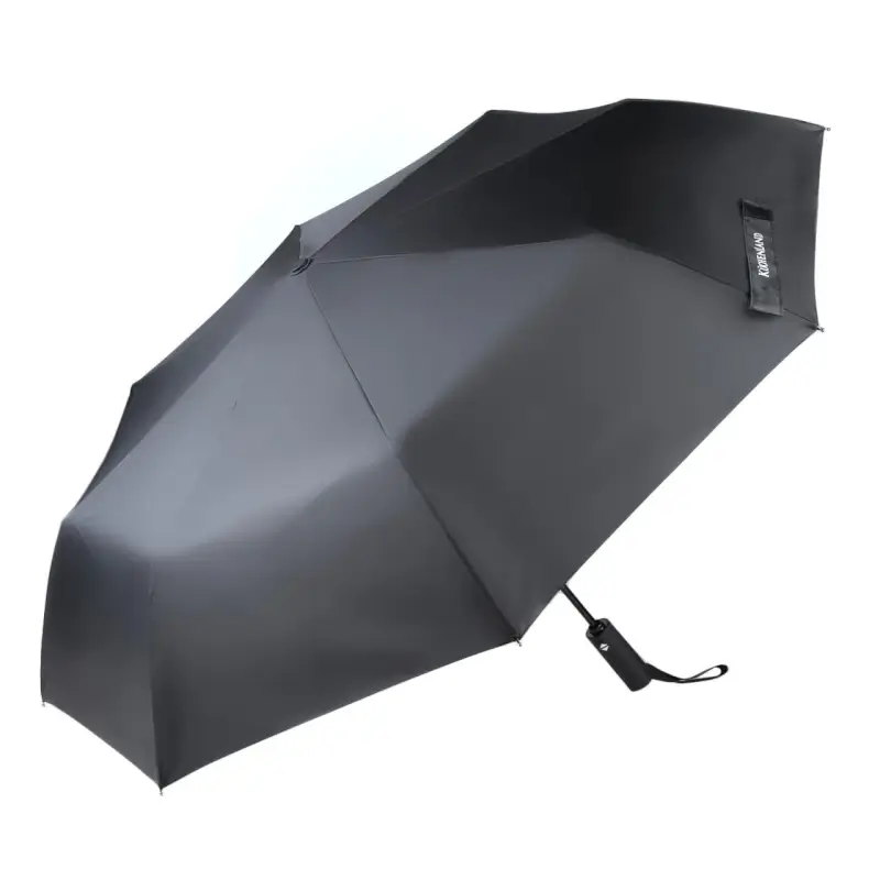 Зонт, 58 см, складной, автоматический, эпонж, черный, Rainy ,image-0
