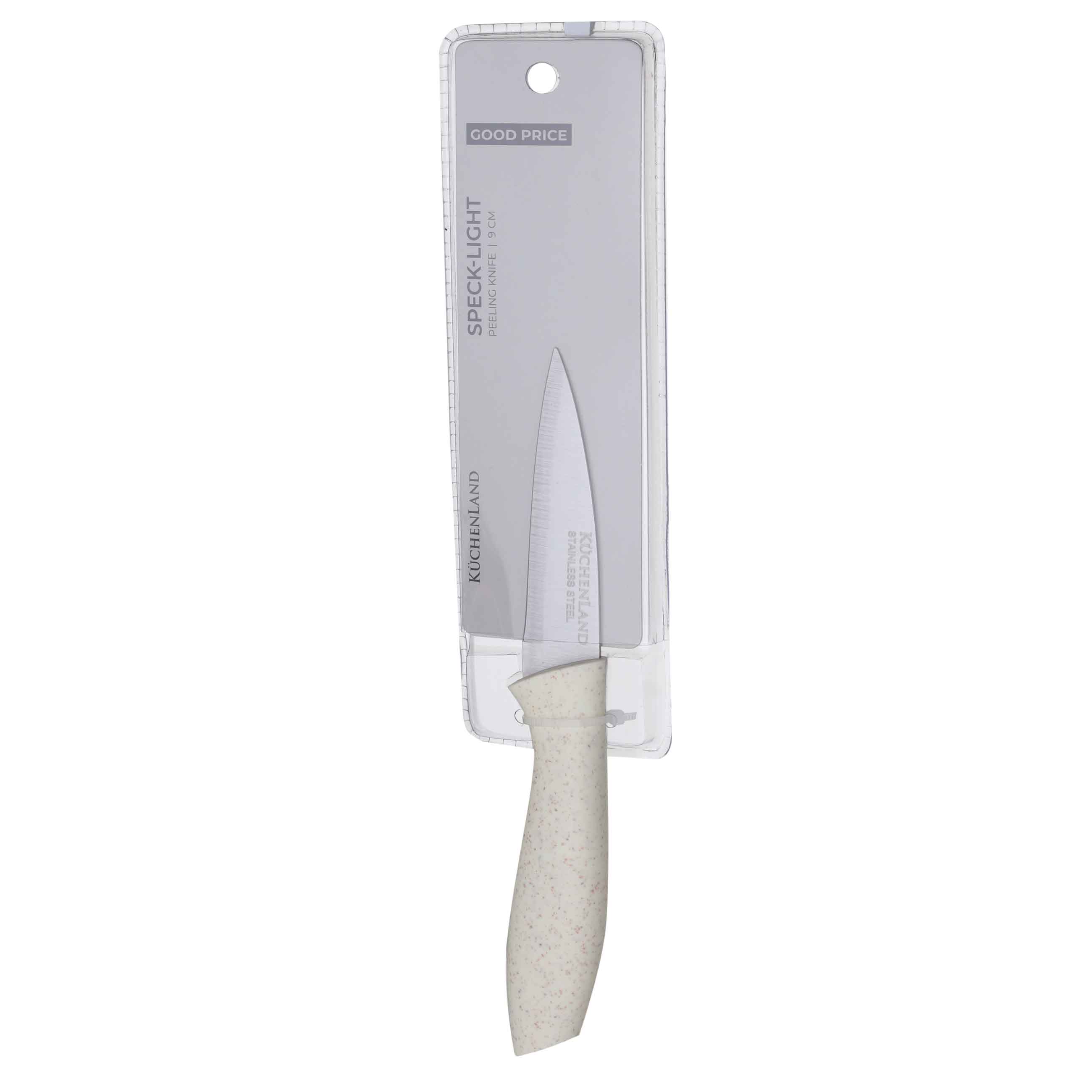 Нож для чистки овощей, 9 см, сталь/пластик, молочный, Speck-light изображение № 2
