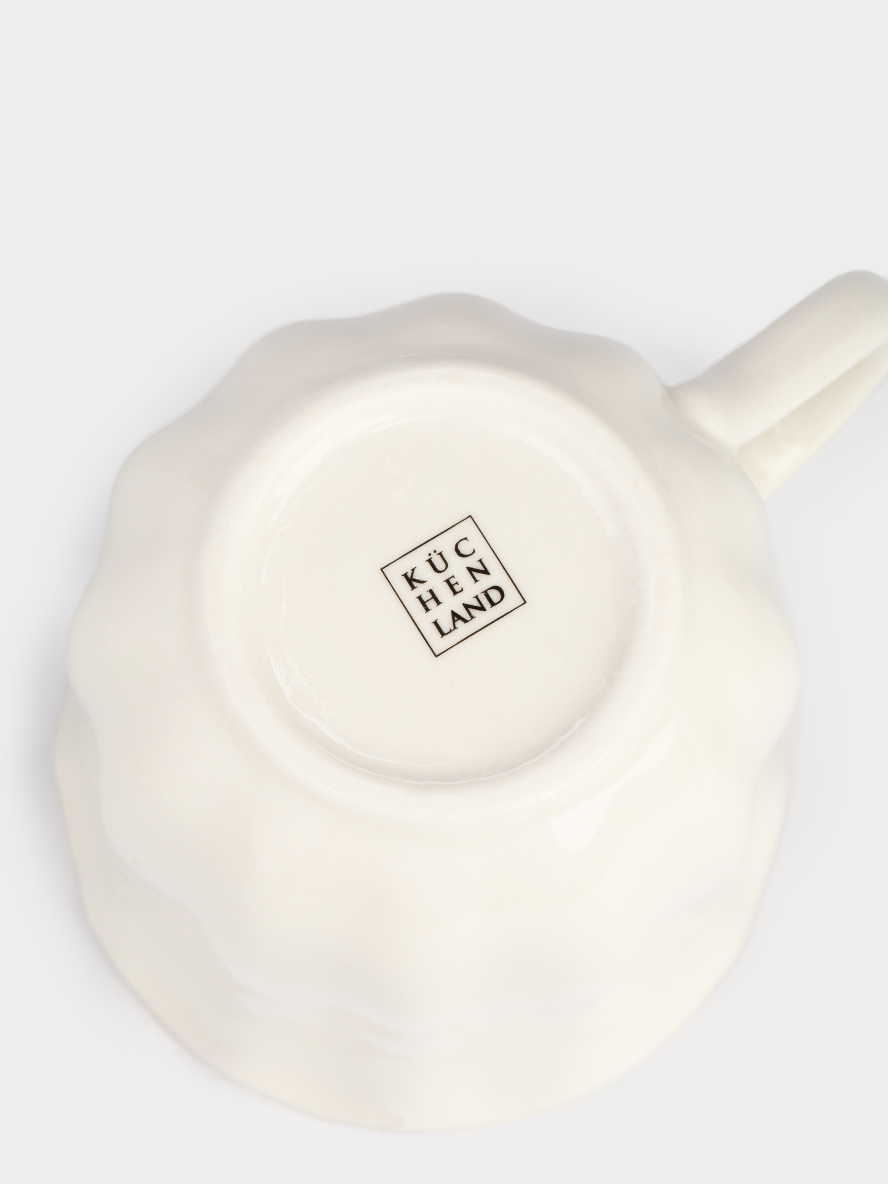 Кружка, 400 мл, фарфор P, с золотистым кантом, Волнистый край, Crumple gold, image-3