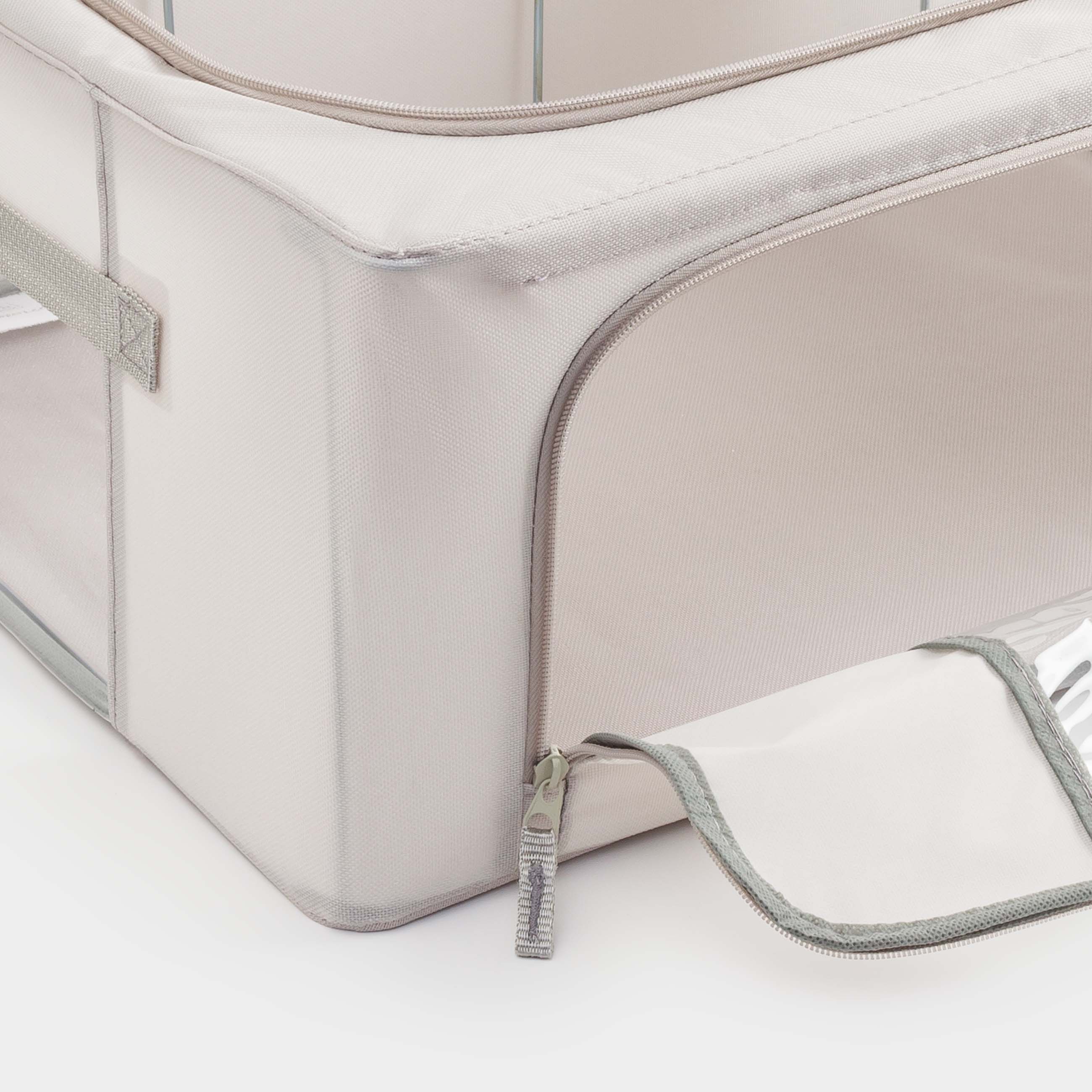 Органайзер-короб для вещей, 50х40х22 см, на молнии, оксфорд, серый, Pedant, image-3