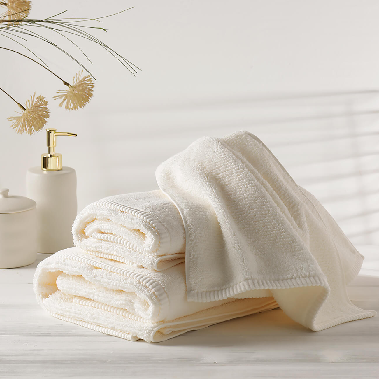 Полотенце, 50х90 см, хлопок, белое, Terry cotton набор подарочный этель spring полотенце и аксессуары