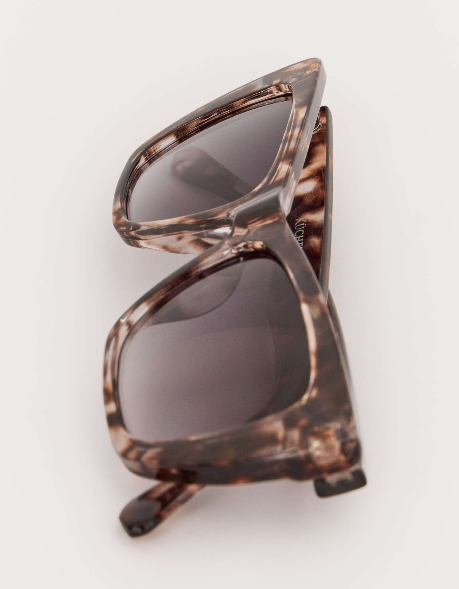 Очки солнцезащитные, пластик, прямоугольные, коричнево-серые, Eyewear, image-2