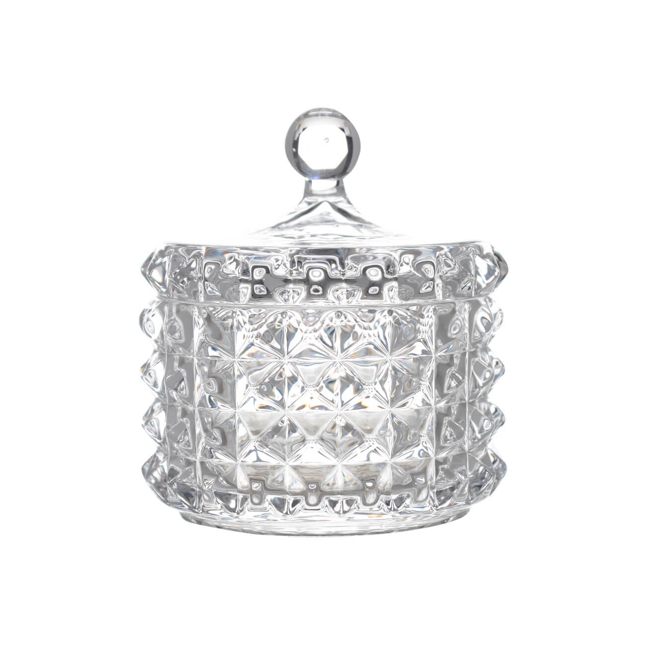 конфетница rogaska crown jewel 19 см с крышкой 273897 Конфетница, 10х11 см, с крышкой, стекло Р, Mosaic