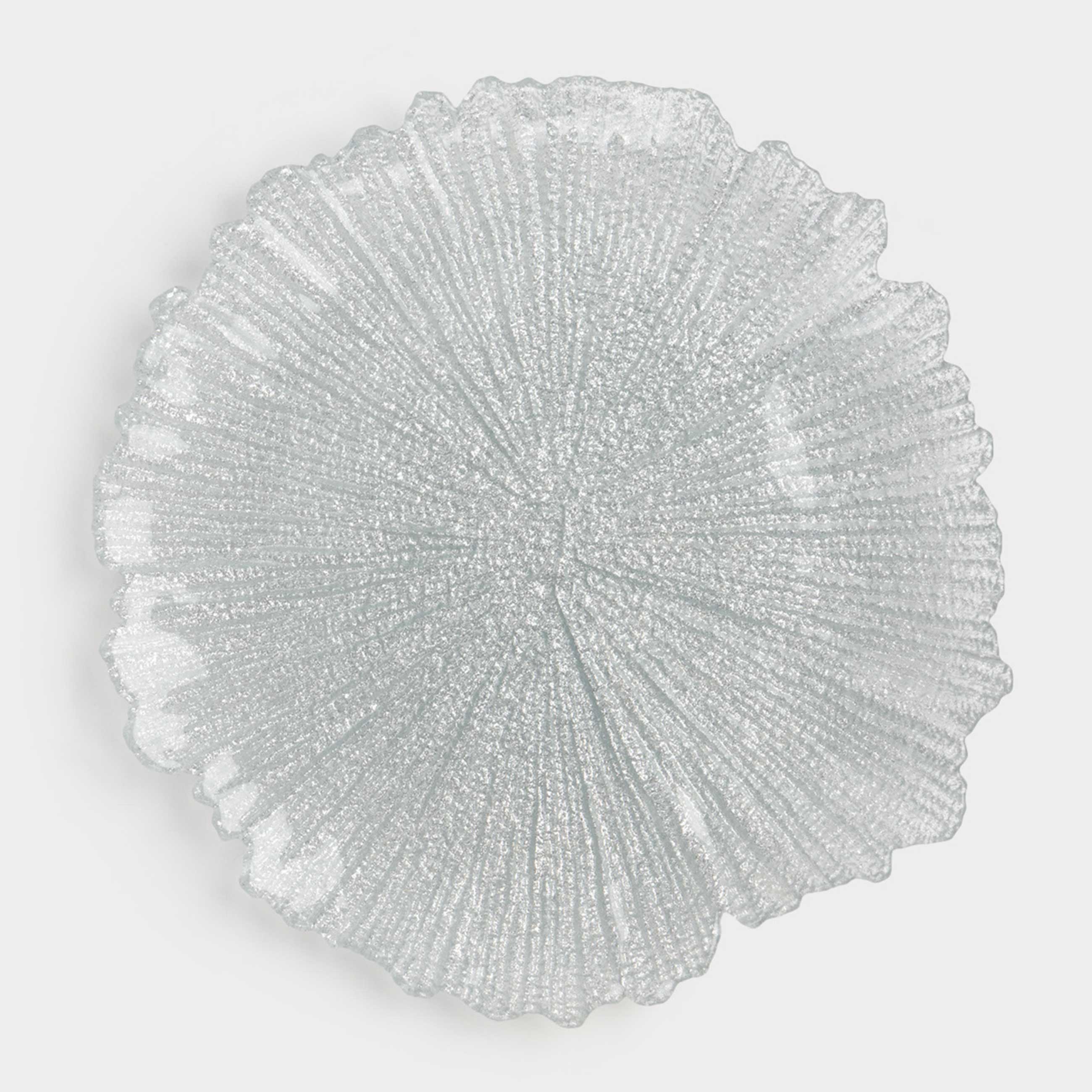 Блюдо 34х2 см стекло Р серебристое Verge 1990₽