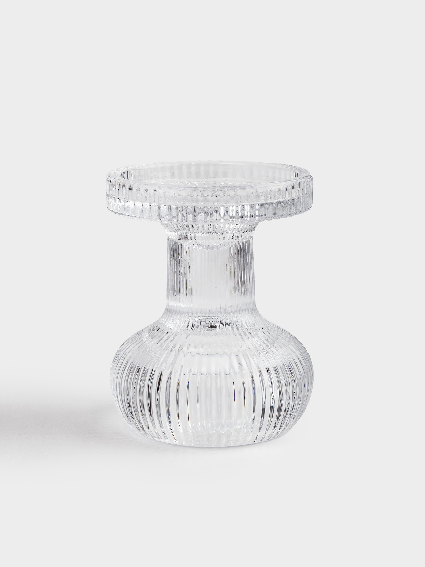 Подсвечник, 11 см, для одной свечи, на ножке, стекло, Ribedic, image-0