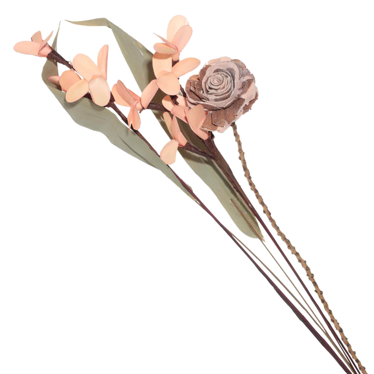 

Ветка декоративная, 60 см, сухоцветы, Розовый цветок, Dried flower
