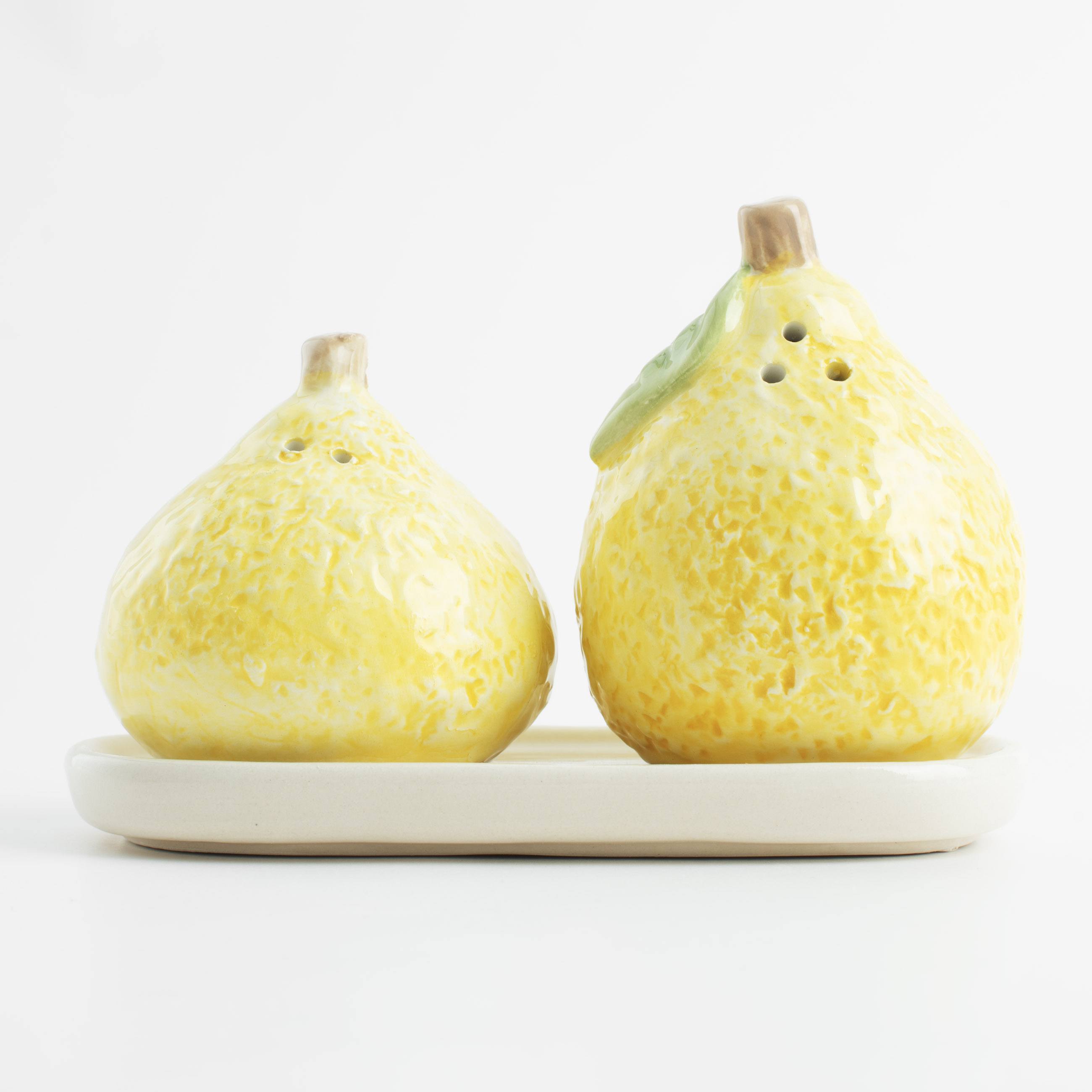 Набор для соли и перца, 8 см, на подставке, керамика, желтый, Лимоны, Sicily in bloom изображение № 2
