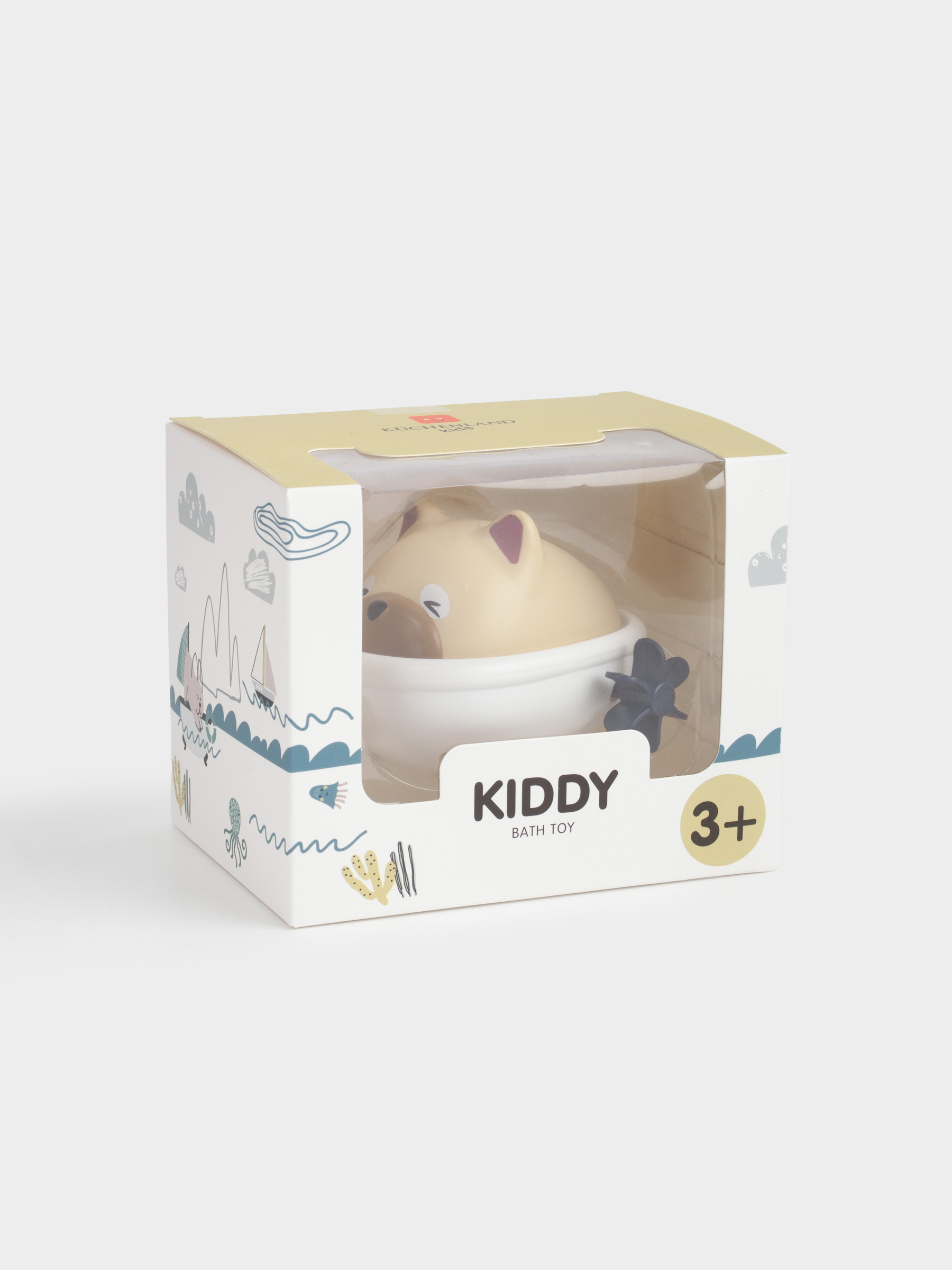 Игрушка для купания, 10 см, заводная, пластик, серая, Собака в ванной, Kiddy, image-4