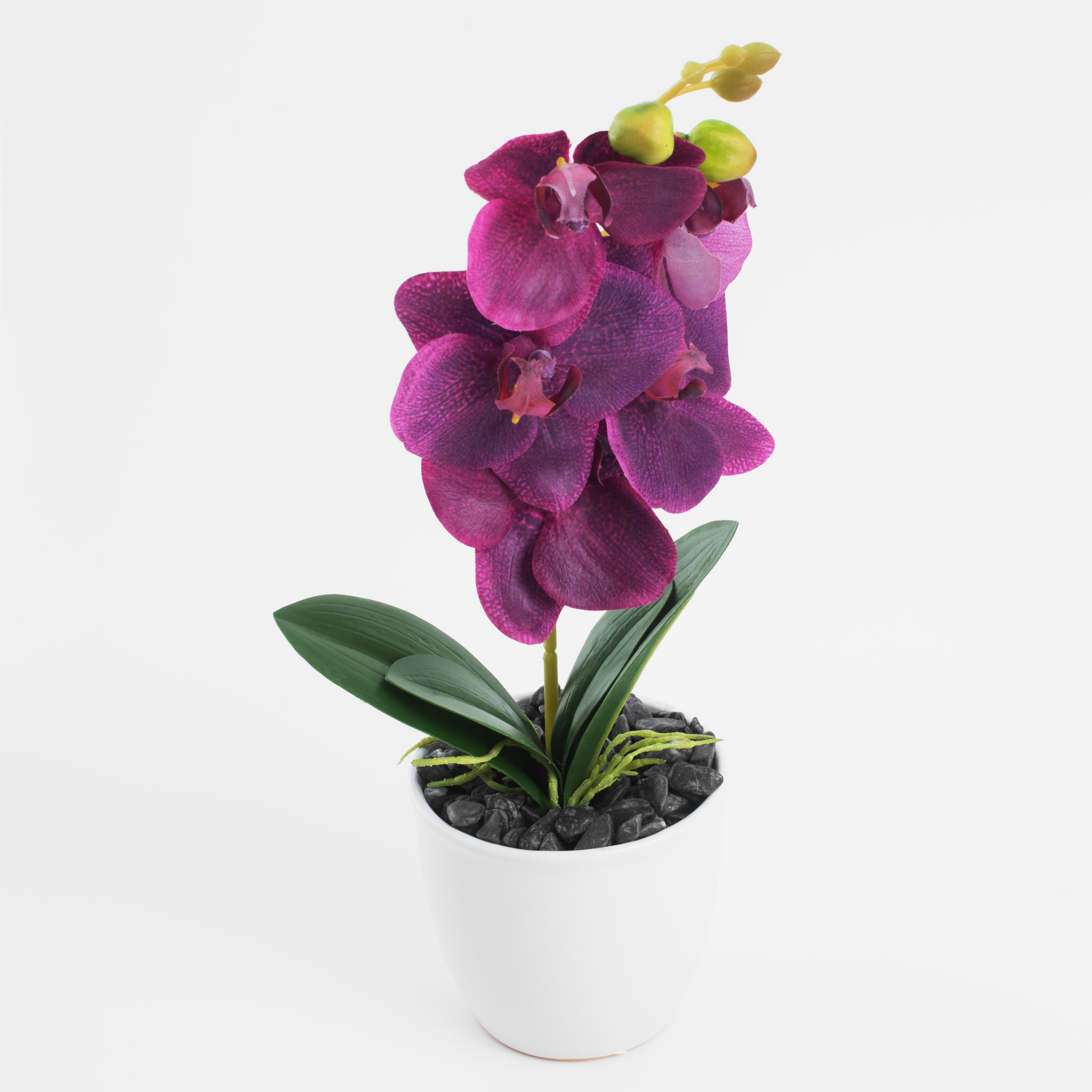 Растение искусственное, 35 см, в горшке, полиэстер/керамика, Розовая орхидея, Orchid изображение № 4