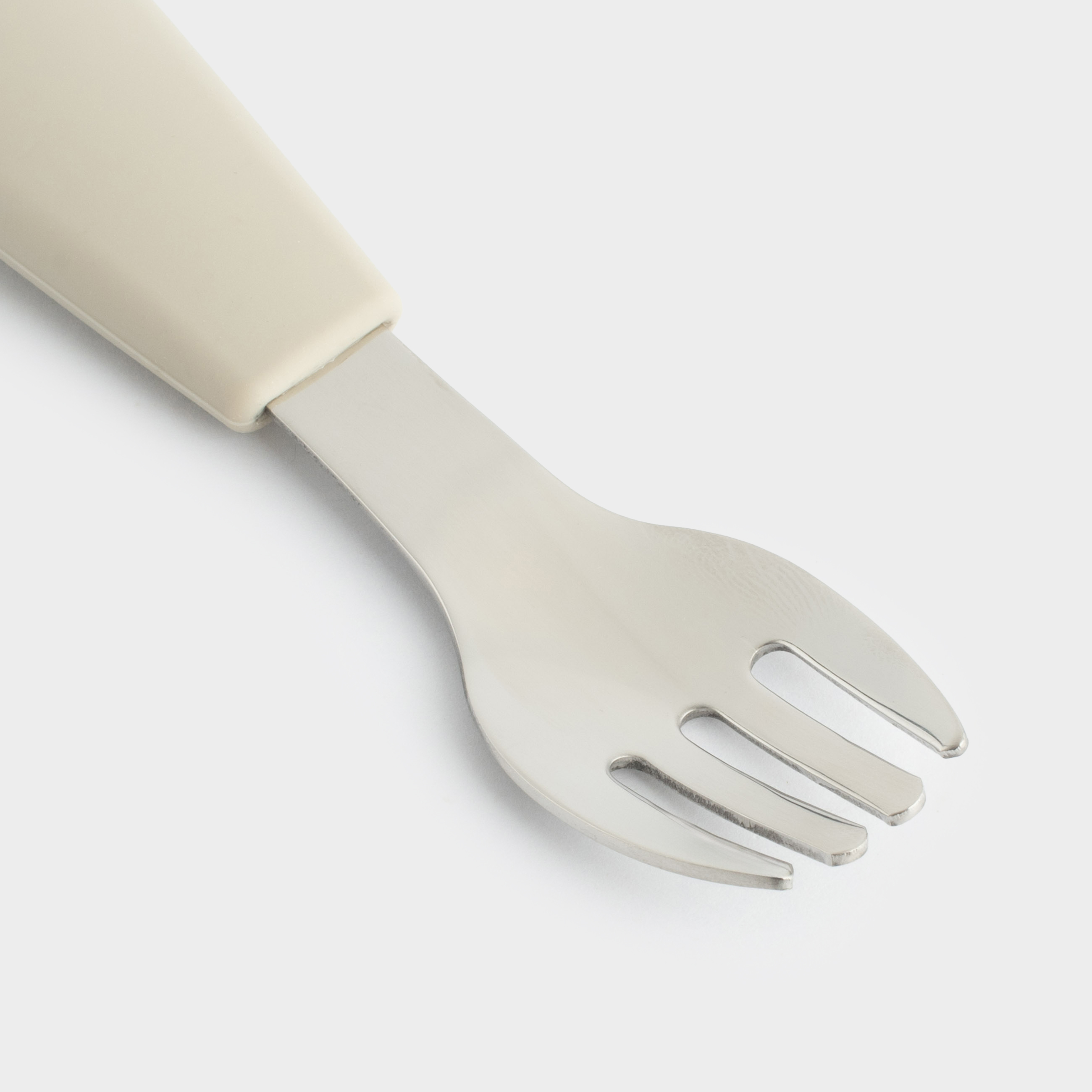 Вилка, детская, 14 см, сталь/силикон, серая, Kiddy, image-3