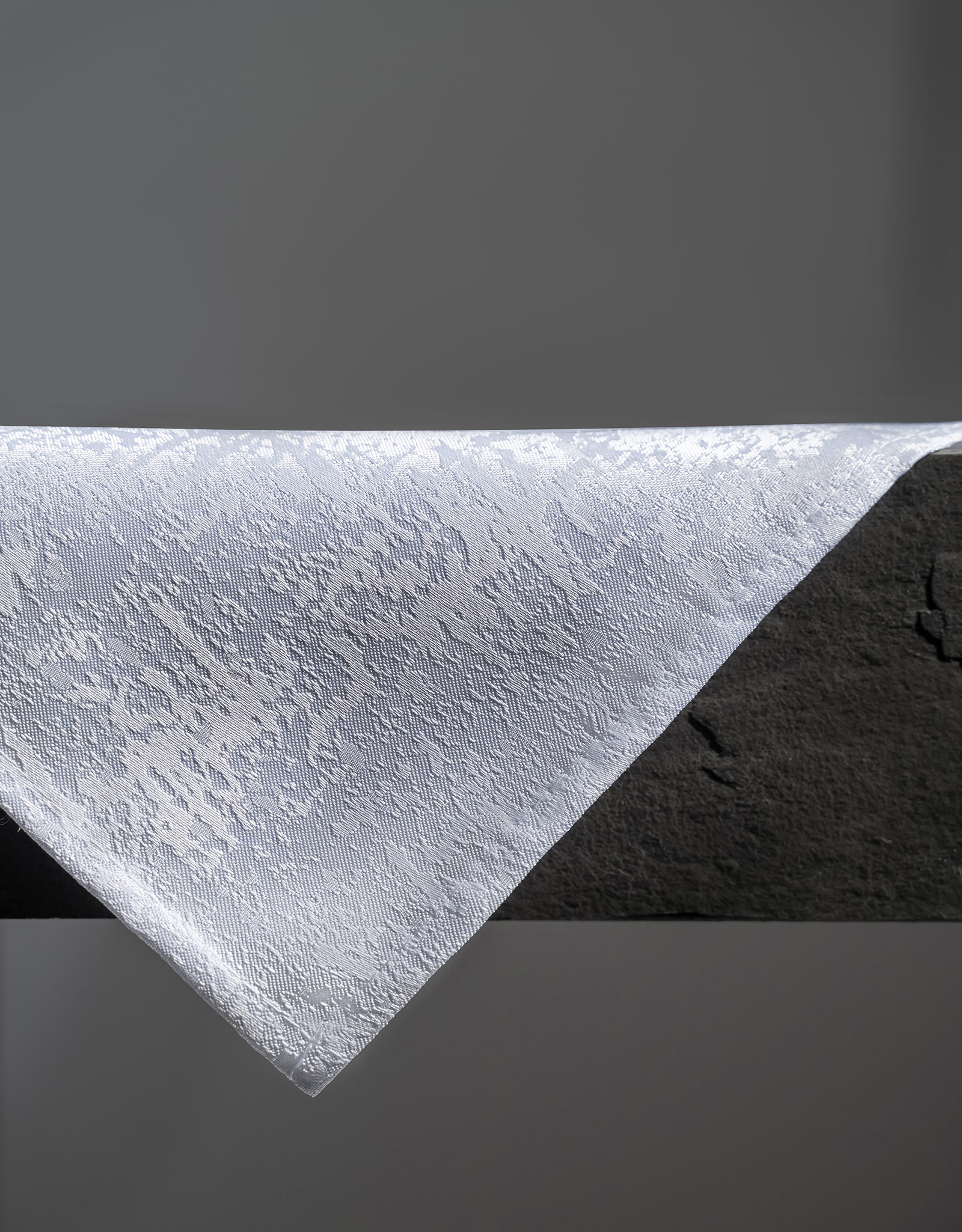 Салфетка под приборы, 30х45 см, полиэстер, прямоугольная, белая, Jacquard, image-4