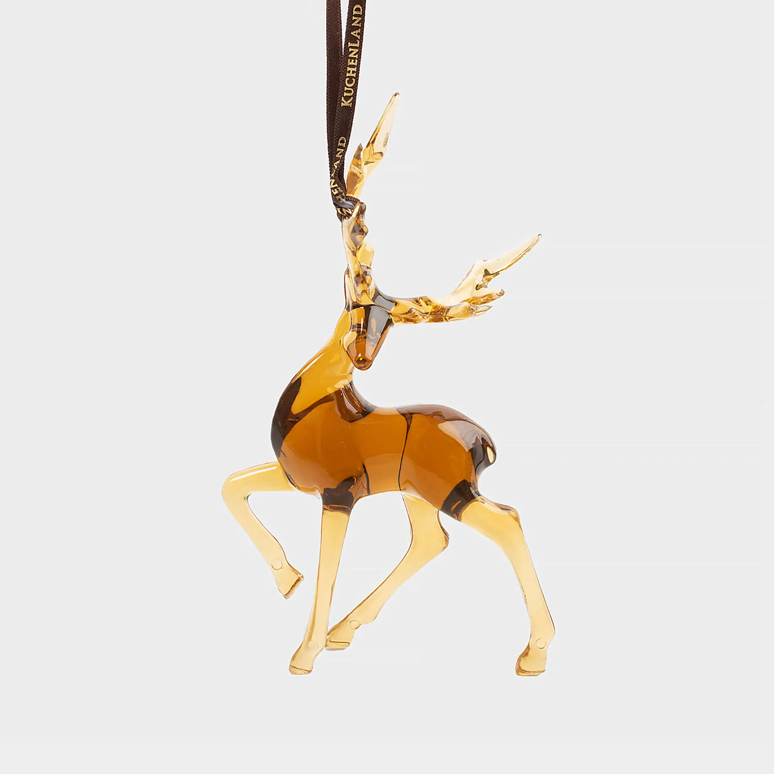 Игрушка елочная, 16 см, акрил, коричневая, Олень, Figure crystal