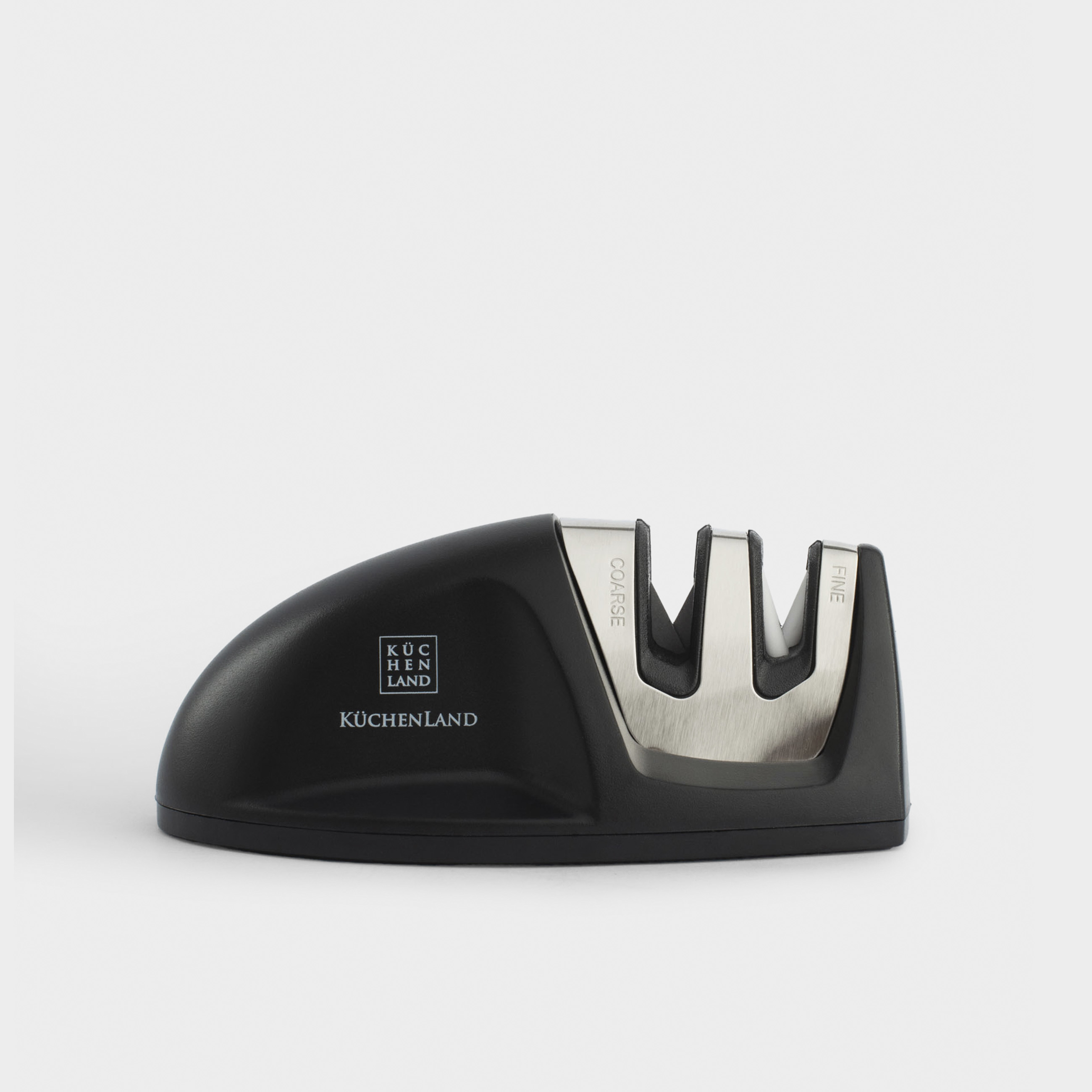 Kuchenland Точило для ножей 10 см два этапа заточки пластиксталь черное овал Accessories 899₽