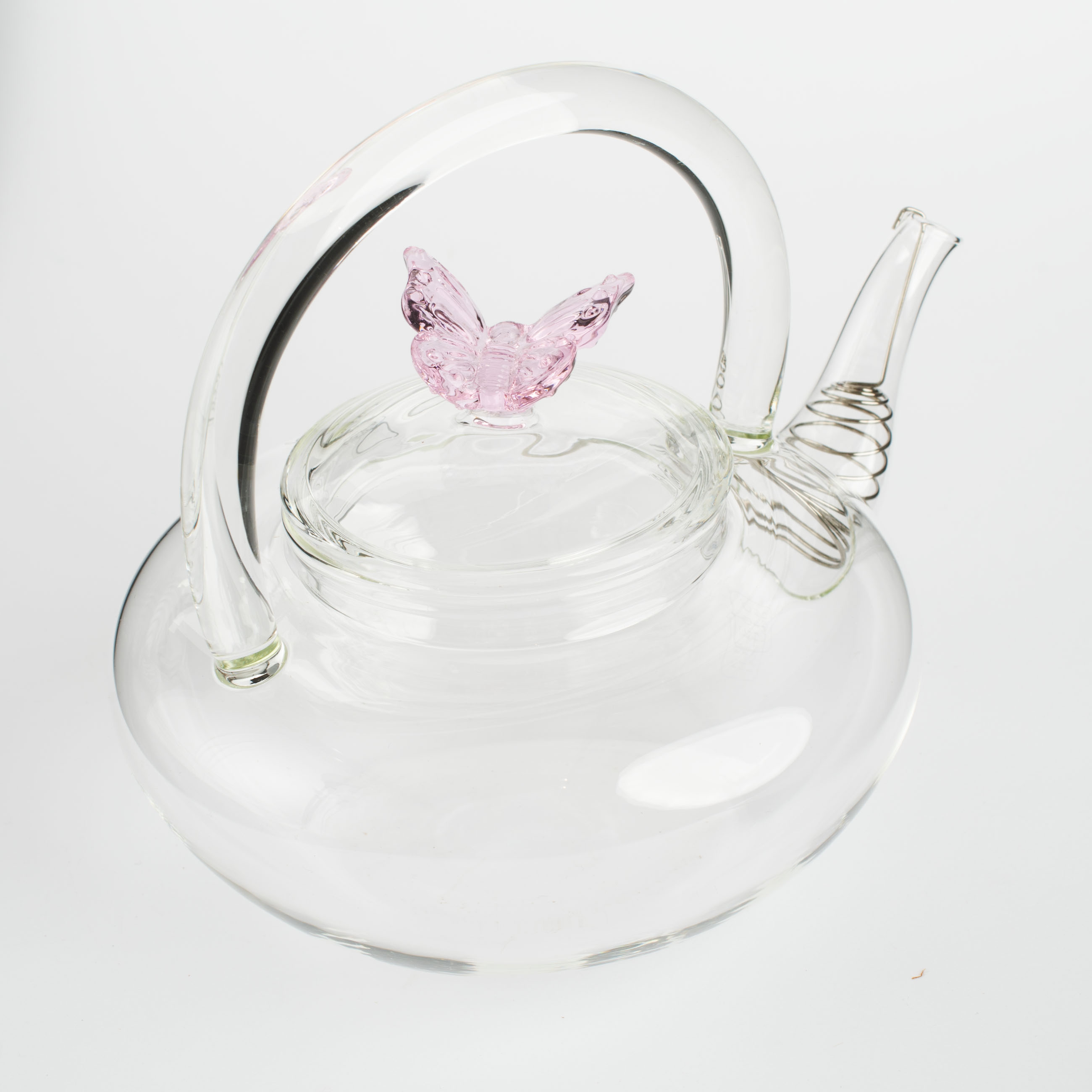 Чайник заварочный, 600 мл, стекло Б/сталь, Бабочка, Butterfly изображение № 4