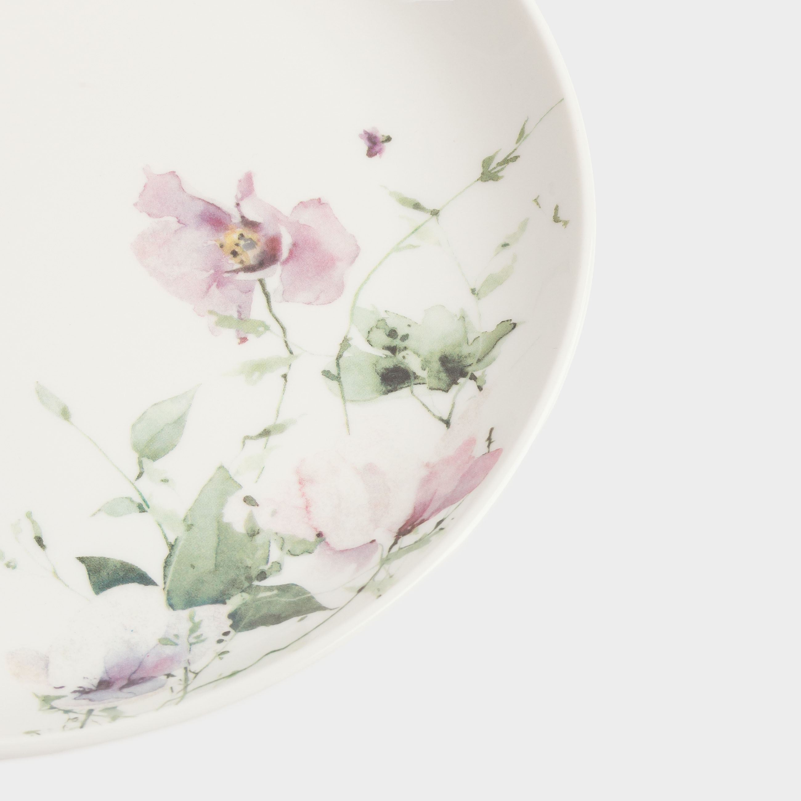 Тарелка закусочная, 21 см, 2 шт, фарфор N, белая, Сиреневые цветы, Floret, image-5