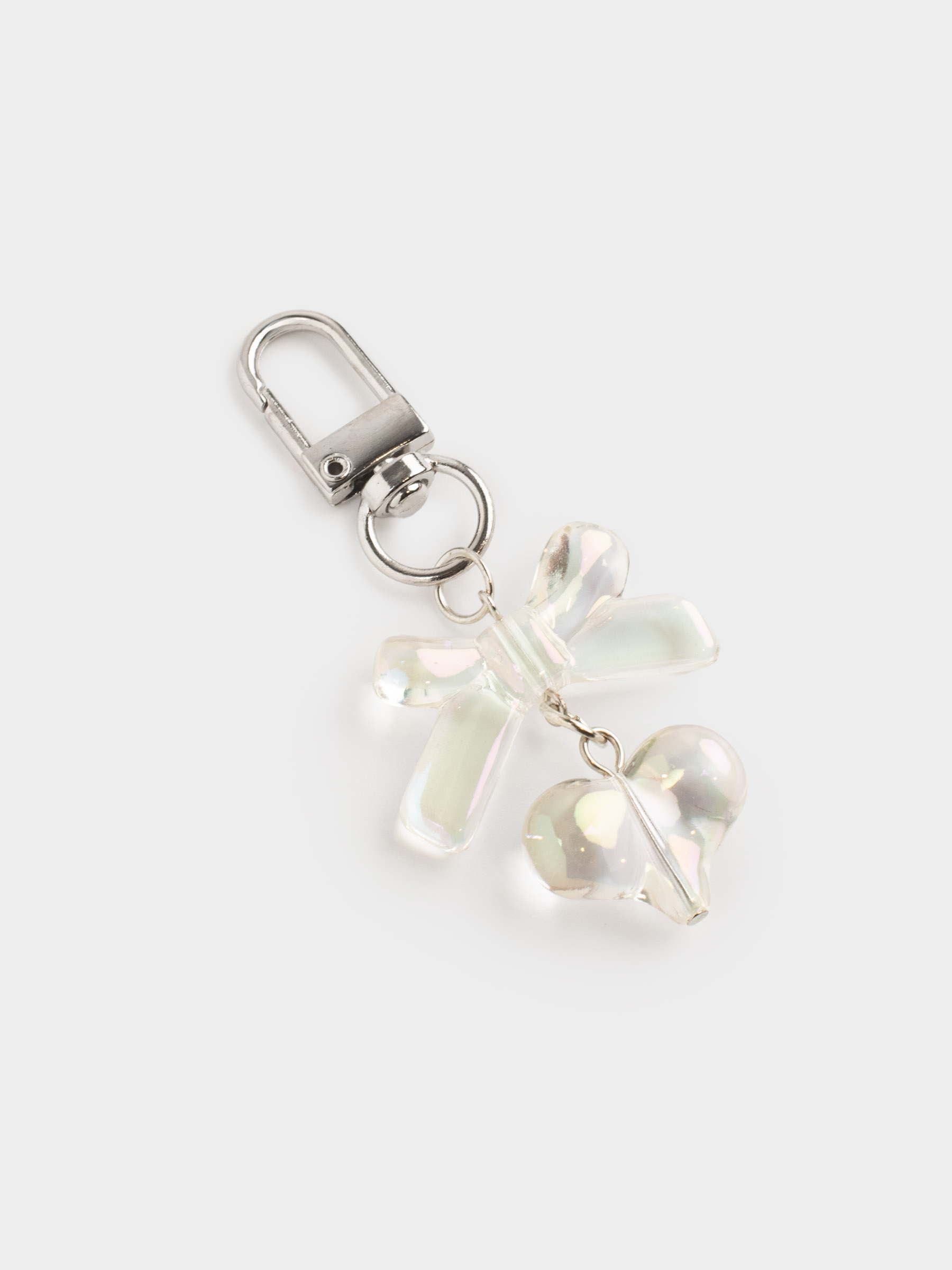 Брелок, 8 см, акрил/металл, перламутр, Сердце, Keychain polar, image-1