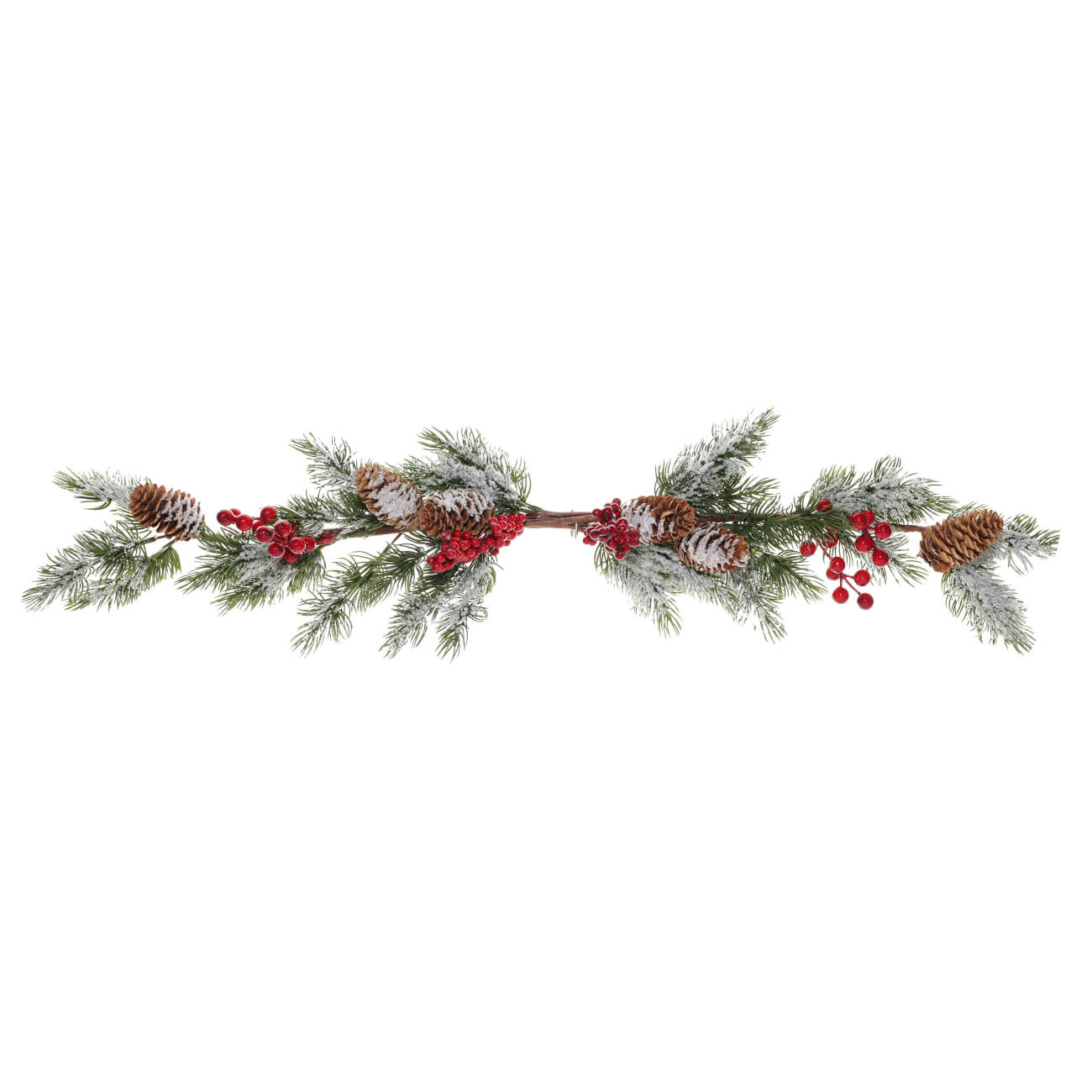 

Композиция декоративная, 76 см, пенопласт, Красные ягоды и шишки, Winter berry
