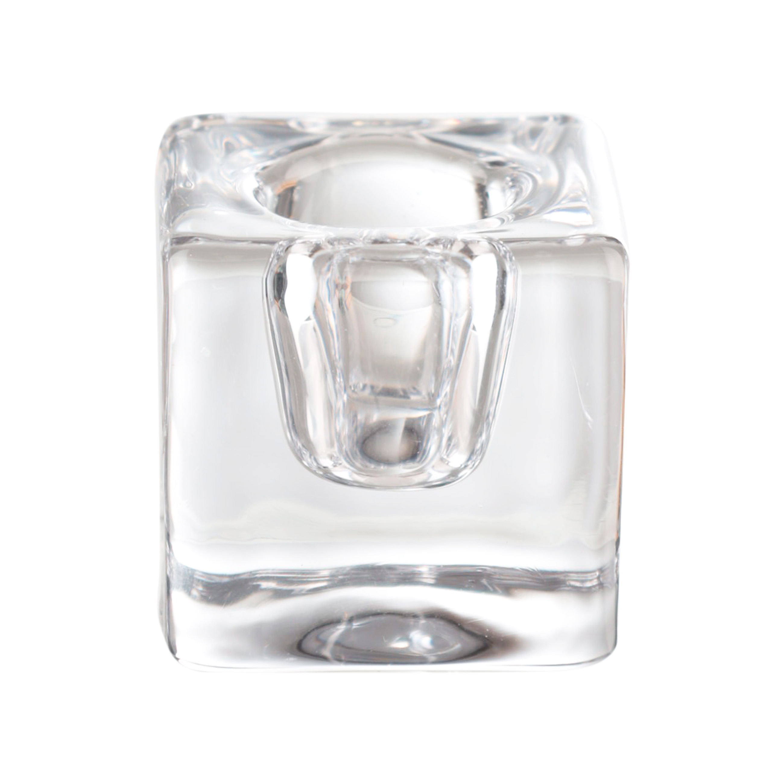 Подсвечник, 4 см, для тонкой свечи, стекло, Cube, image-1