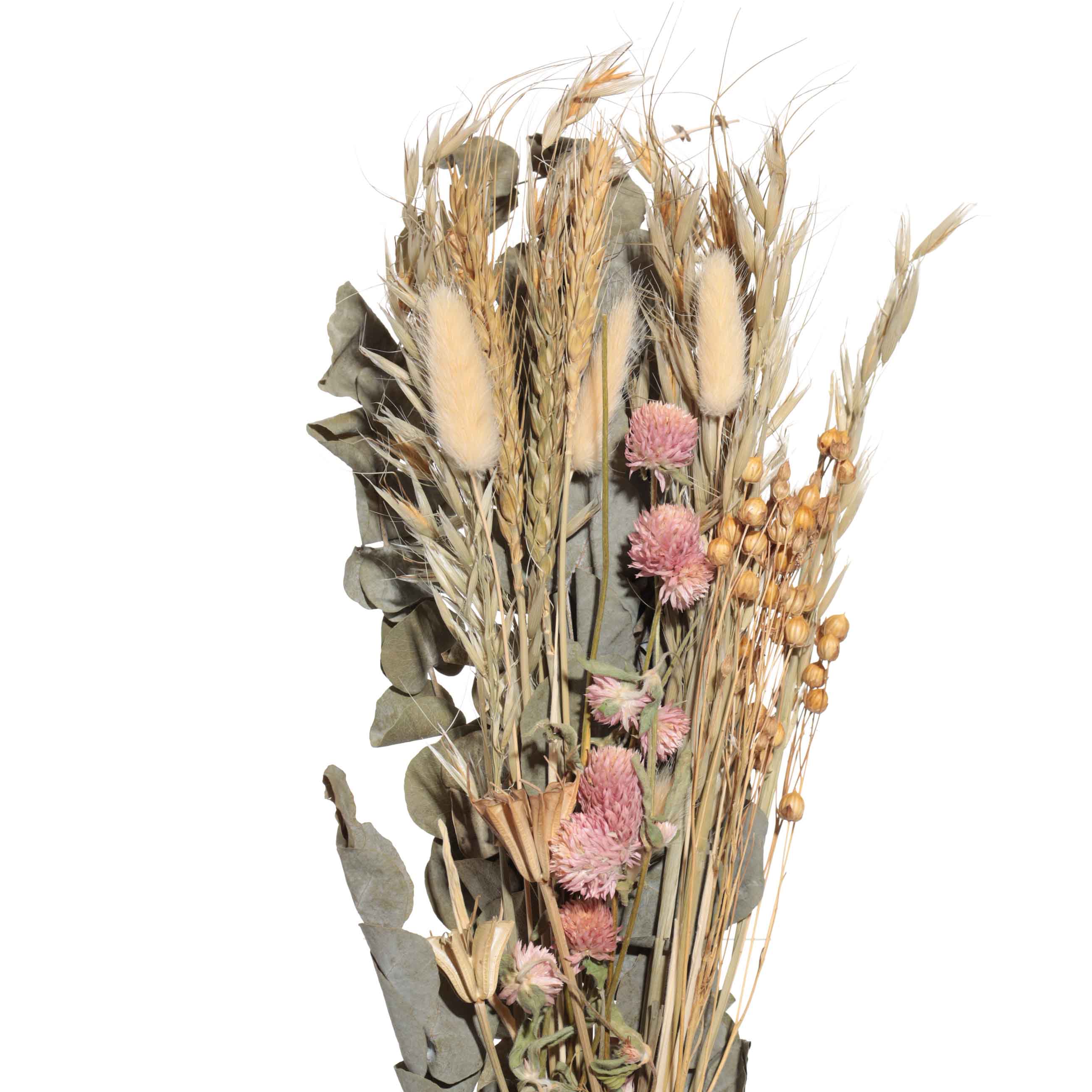 Букет декоративный, 62 см, в крафте, сухоцветы, Эвкалипт/Овес, Dried flower изображение № 3