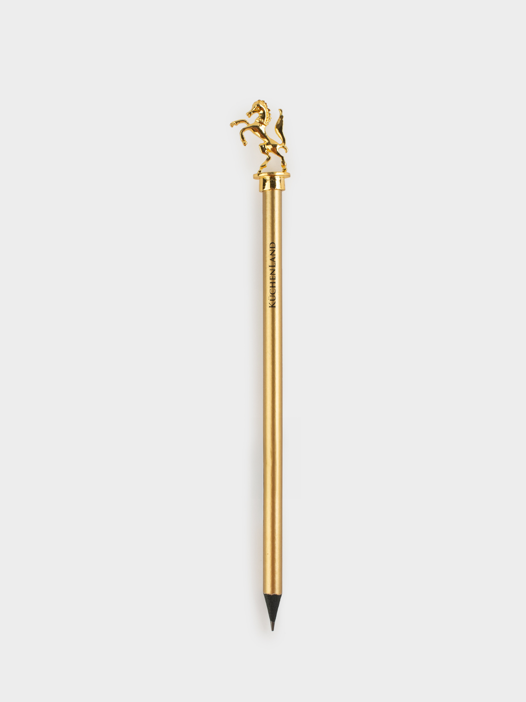 Карандаш, 18 см, чернографитный, с фигуркой, золотистый, Конь, Draw figure, image-0