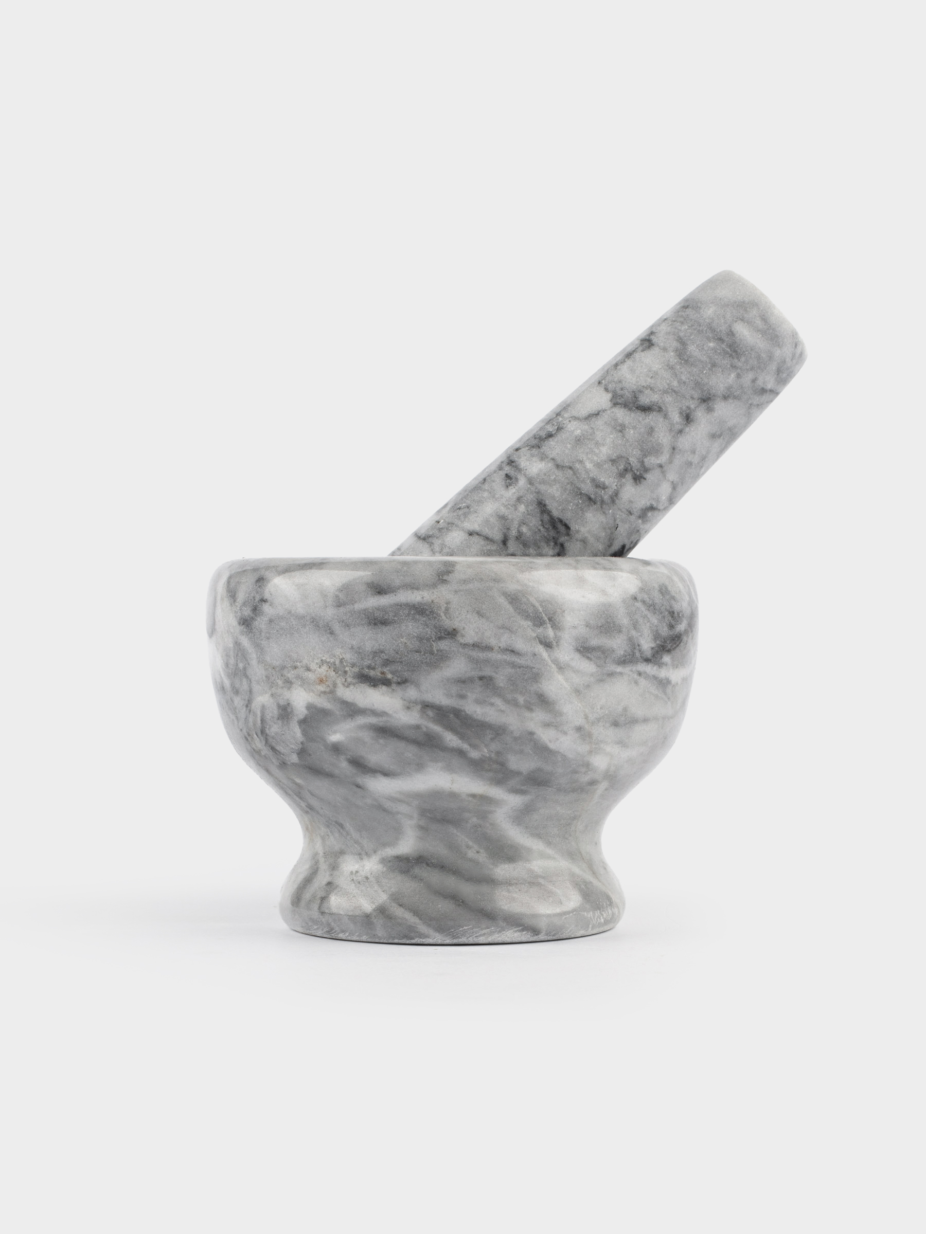 Ступка для специй, 7 см, с пестиком, мрамор, серая, Marble, image-5