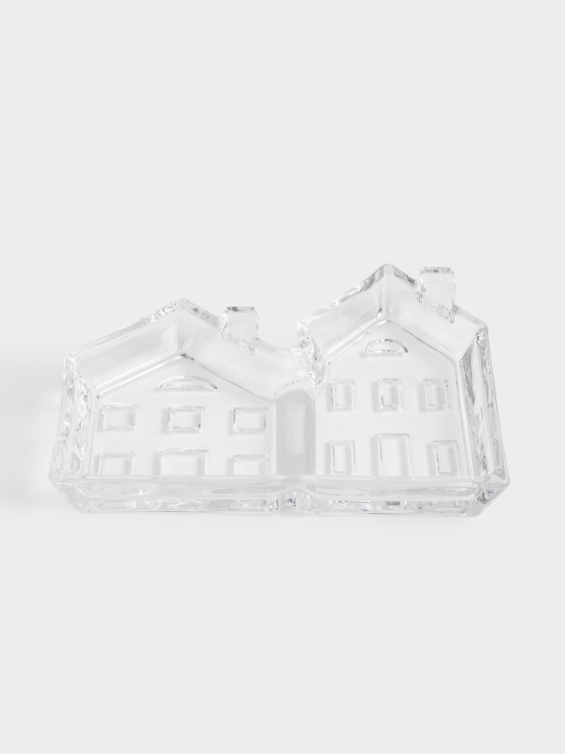 Менажница, 18х14 см, 2 отд, стекло, Дома, House shape, image-1