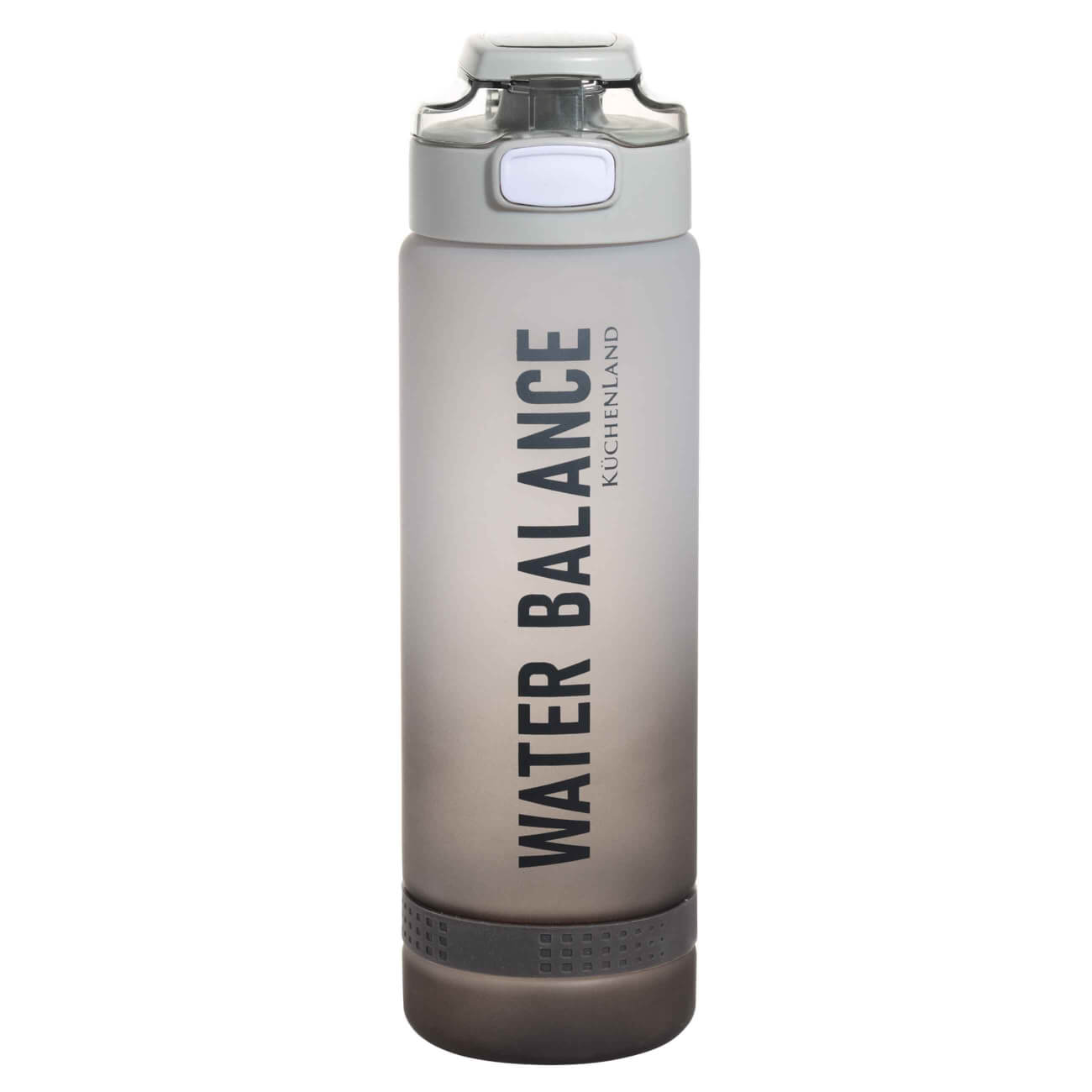 

Бутылка для воды, 1 л, пластик/силикон, серая, Water balance, Sport