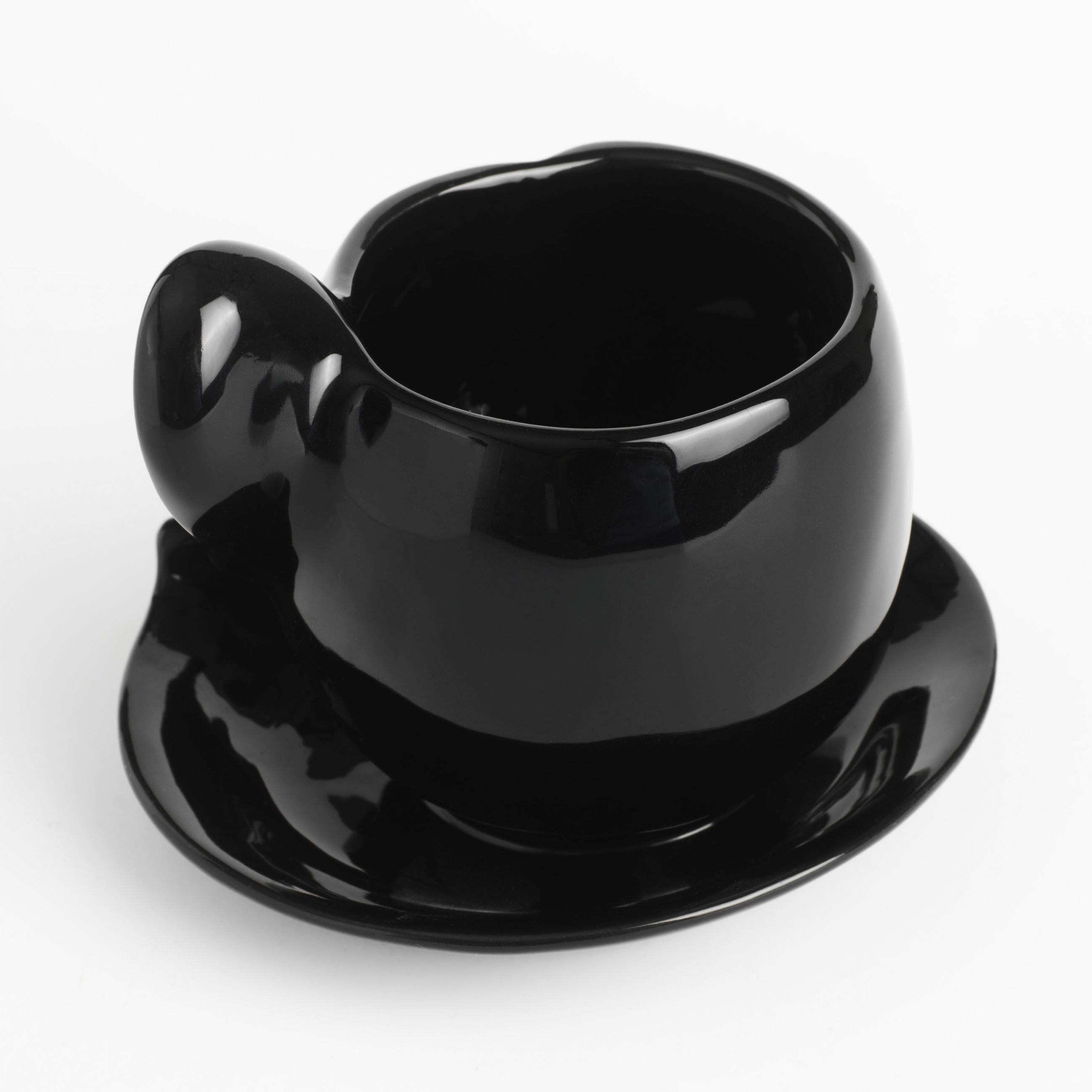 Пара чайная, 1 перс, 2 пр, 320 мл, керамика, черная, Поцелуй, Baise изображение № 2