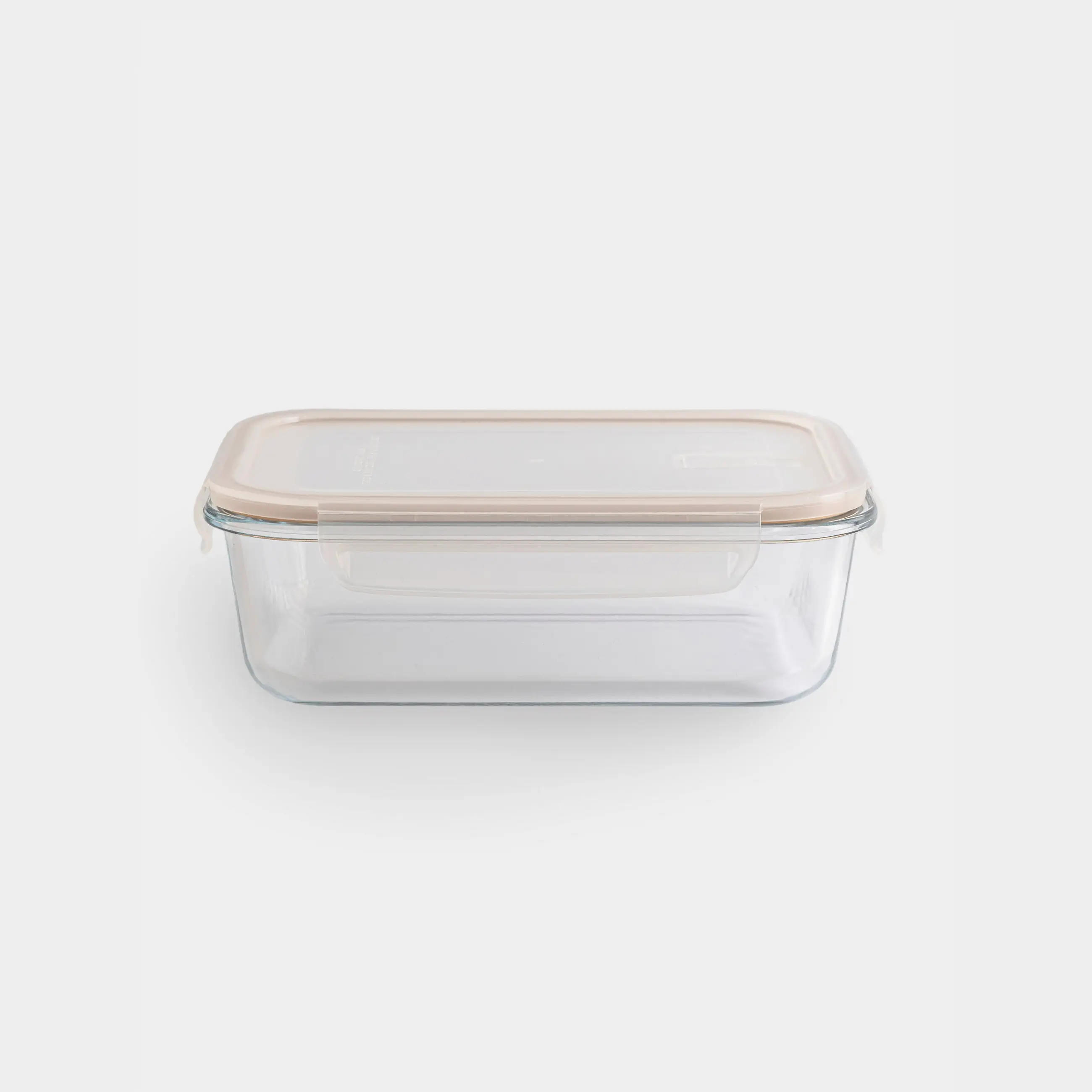 Контейнер, 1,5 л, с клипсами, с клапаном, стекло Т, прямоугольный, Soft kitchen