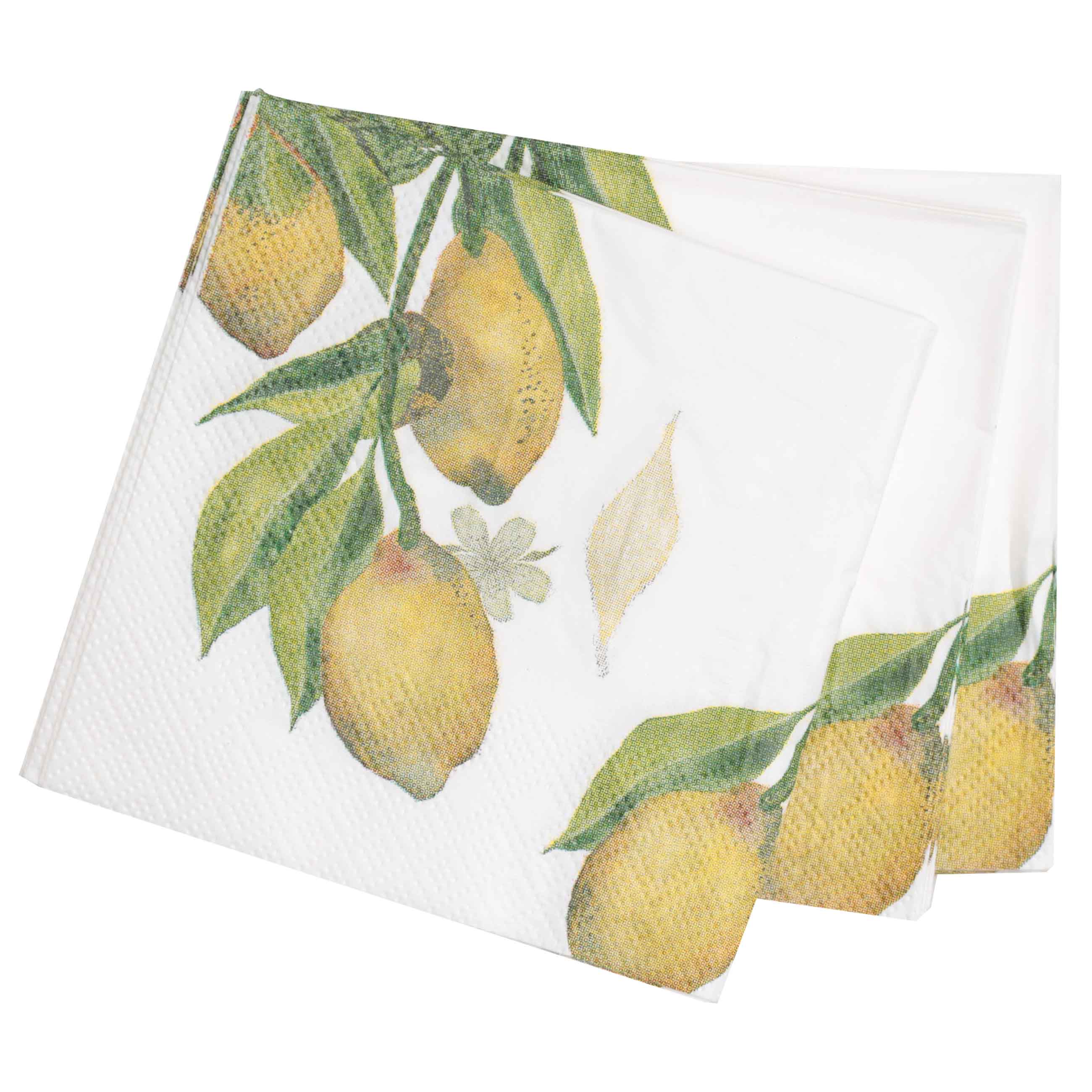 Салфетки бумажные, 21х21 см, 20 шт, квадратные, Лимоны на ветке, Sicily in bloom изображение № 2