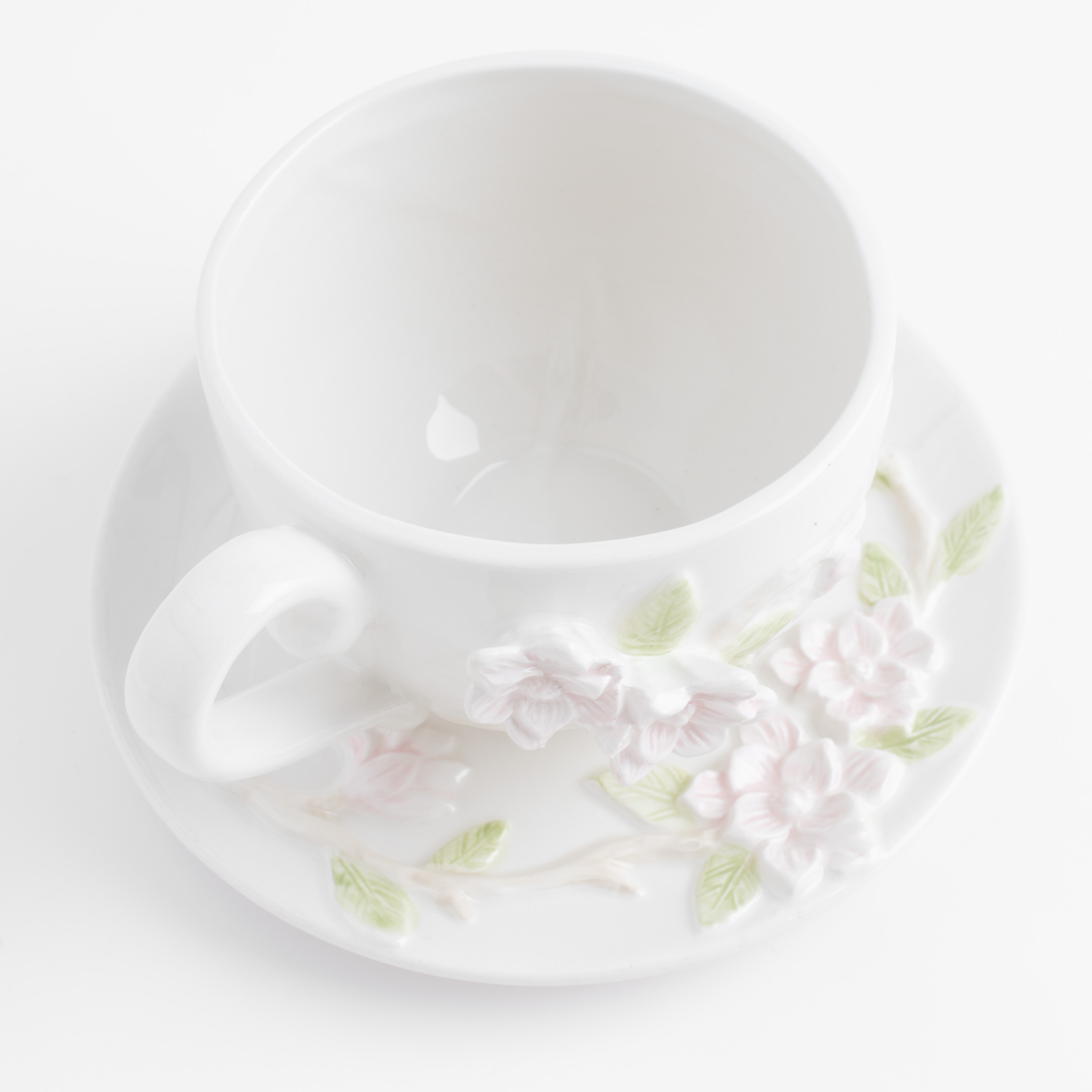 Пара чайная для завтрака, 1 перс, 2 пр, 420 мл, керамика, молочная, Цветы магнолии, Magnolia изображение № 2