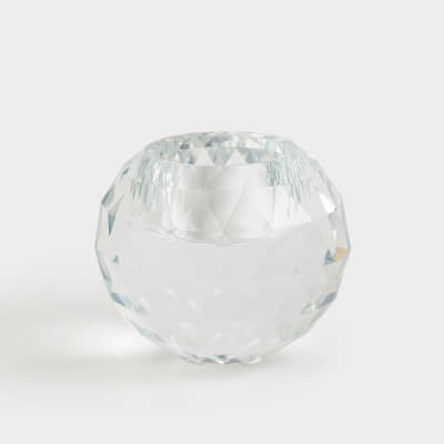 Подсвечник, 7 см, для чайной свечи, кристальное стекло, Сфера, Lux crystal ,image-0