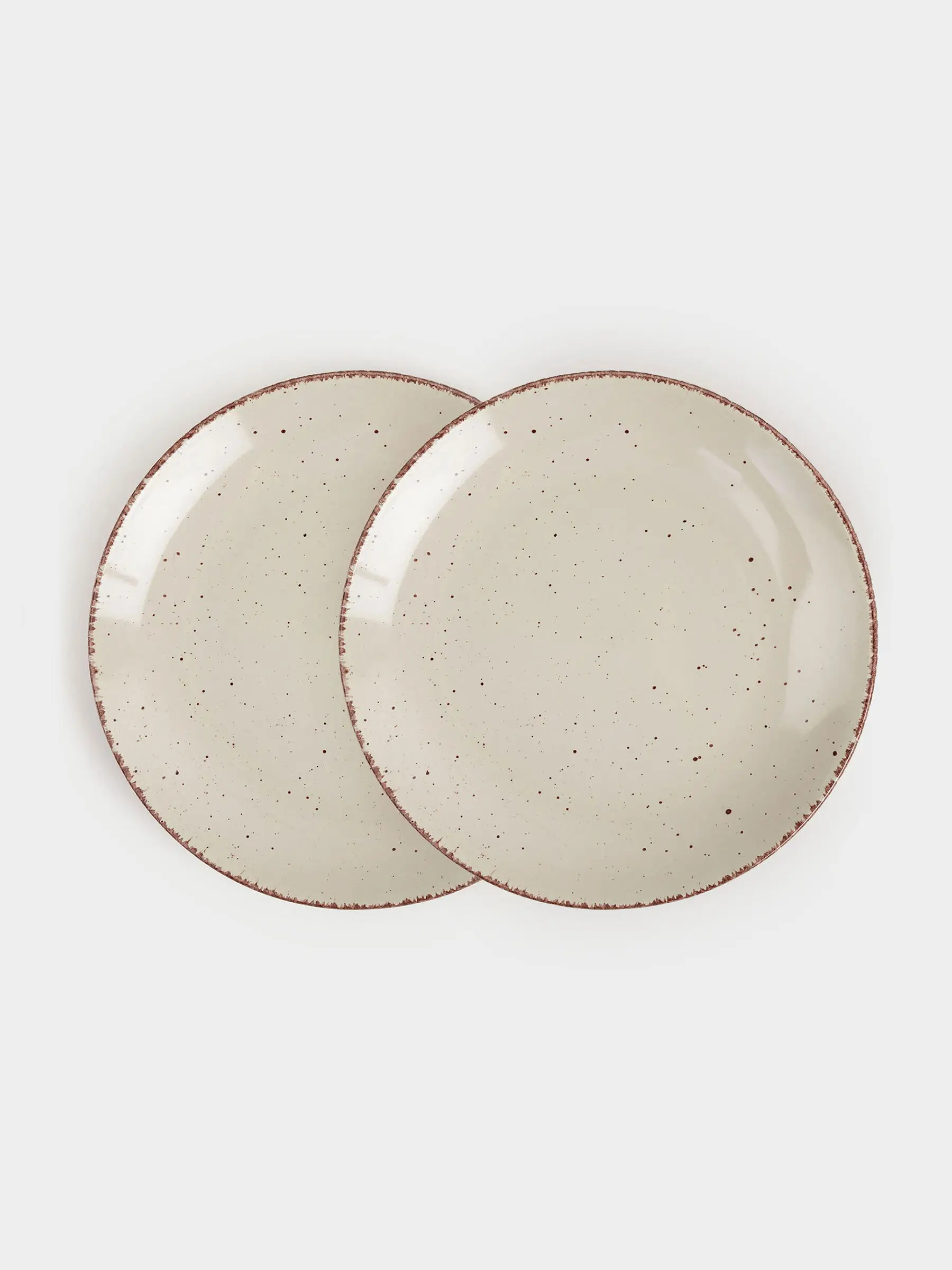 Тарелка закусочная, 21 см, 2 шт, керамика, бежевая, в крапинку, Speckled, image-0