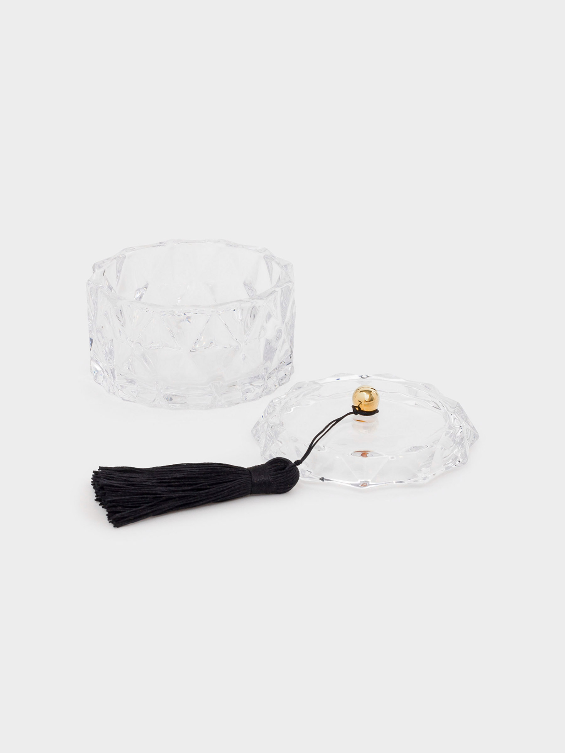 Емкость для хранения, 10x7 см, 190 мл, с кисточкой, стекло Р, Rhomb, image-2