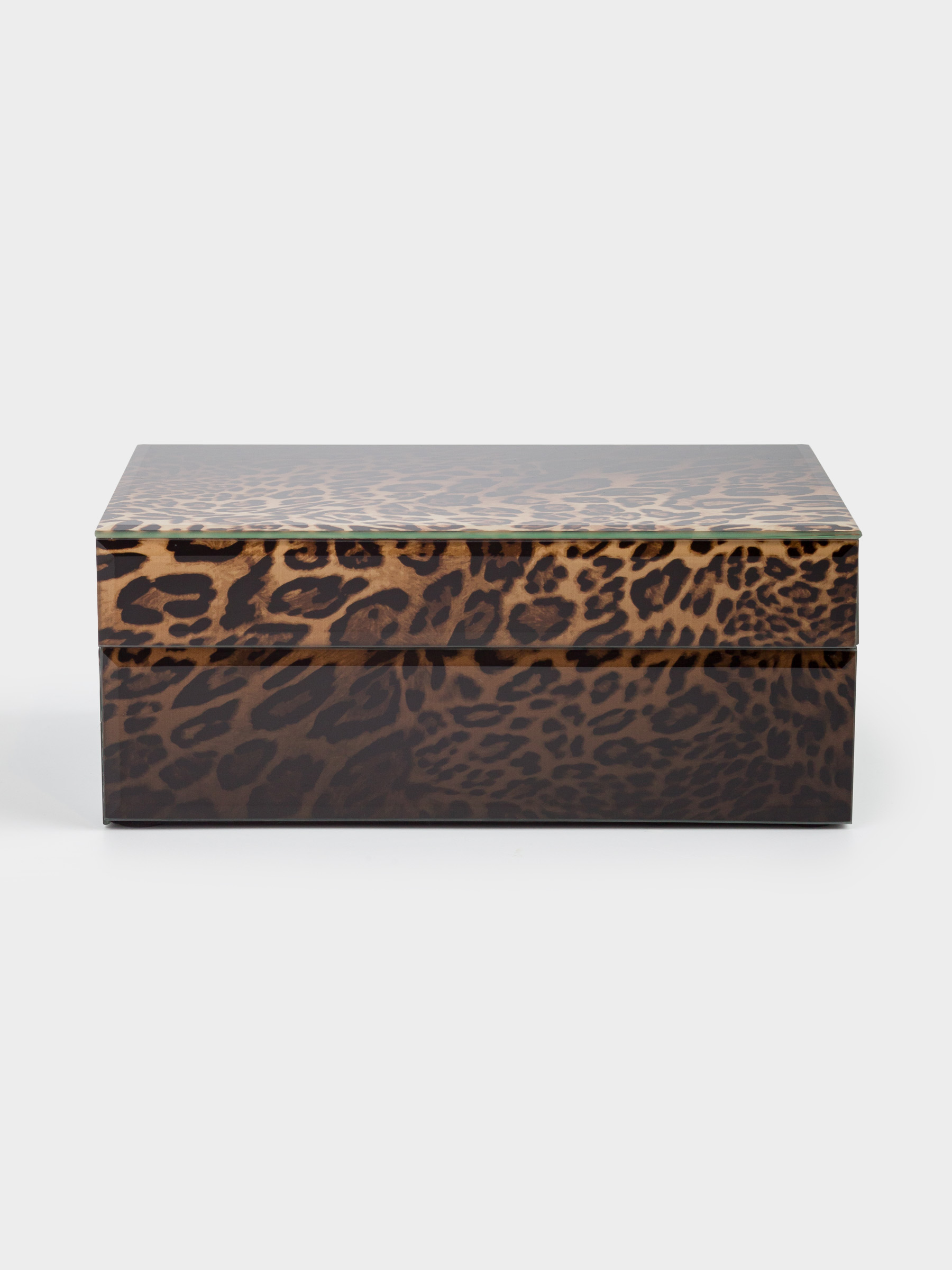 Шкатулка для украшений, 21х13 см, стекло, Леопард, Leopard, image-1