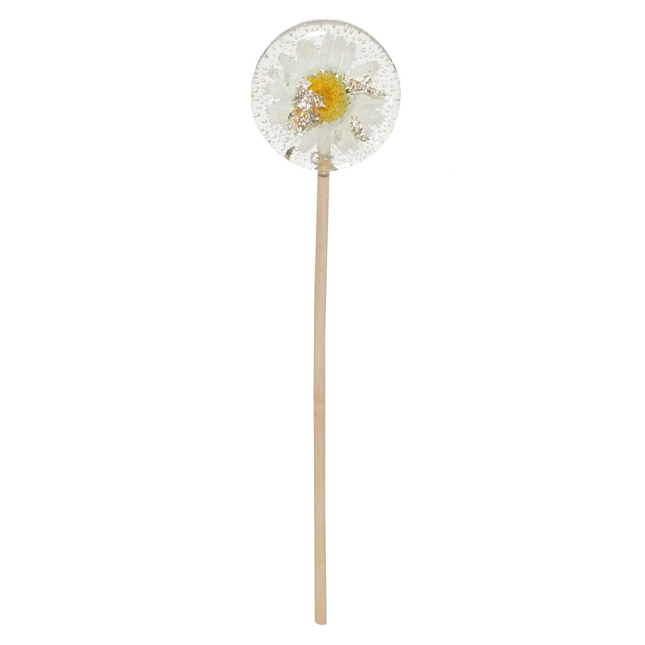 

Леденец, 20 гр, на палочке, изомальт, Ромашка, Edible flower