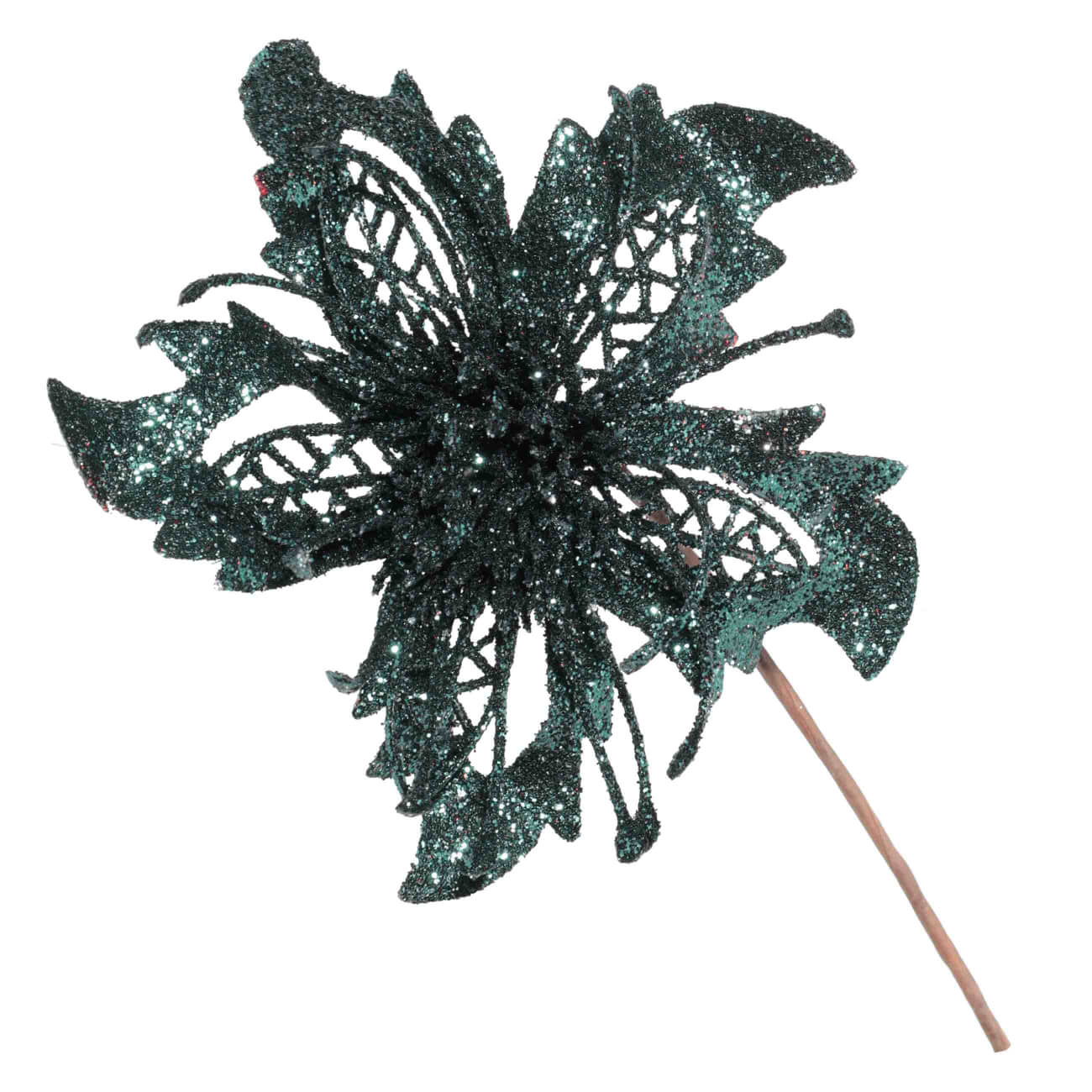 

Украшение декоративное, 18 см, пластик, зеленое, Пуансеттия, Flower decor