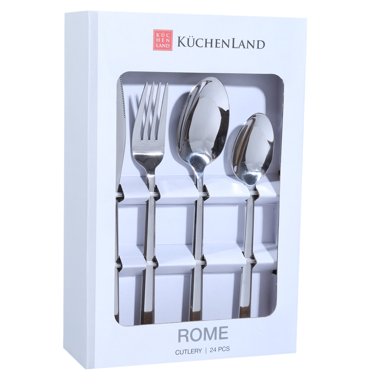 Столовые приборы, 6 перс, 24 пр, сталь, Rome, image-2