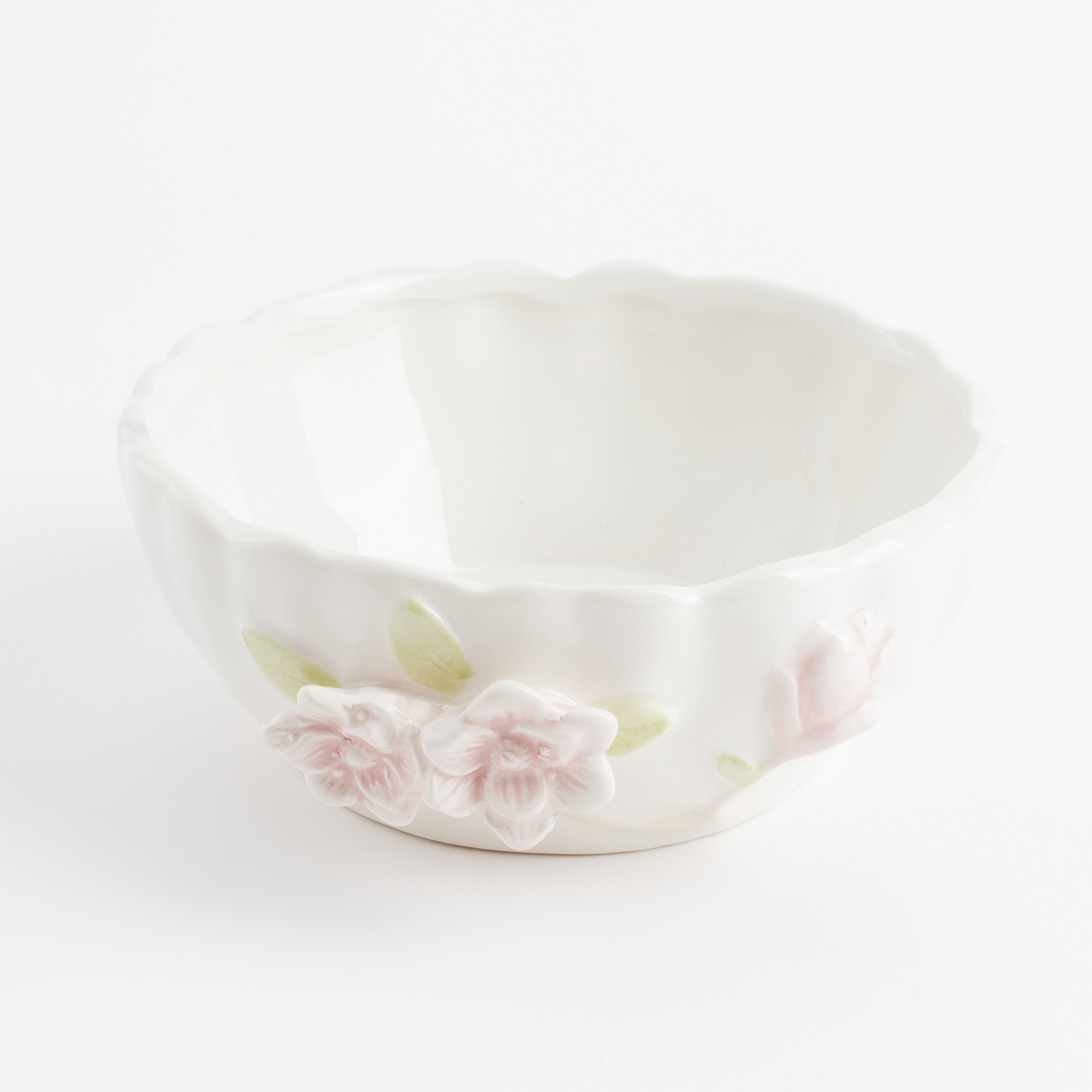 Салатник, 15х6 см, керамика, молочный, Цветы магнолии, Magnolia изображение № 2