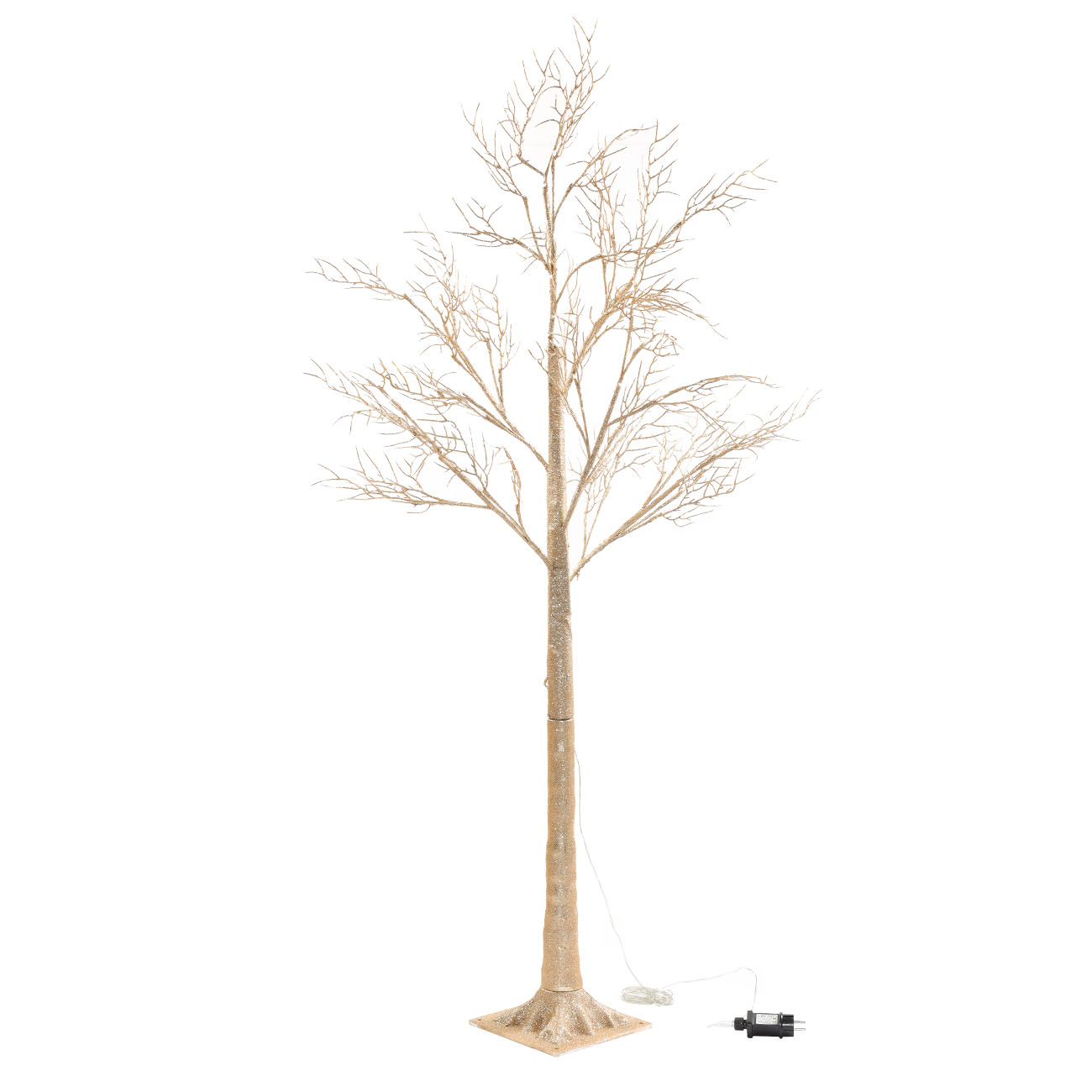 

Дерево декоративное, 1,6 м, с подсветкой, шампань, с блестками, Light decor