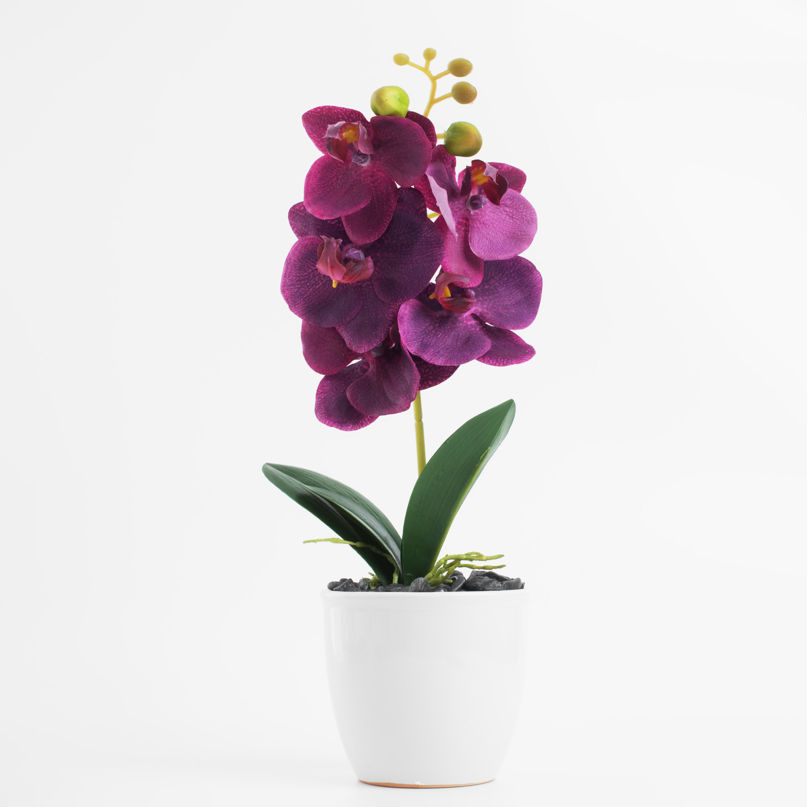 Растение искусственное, 35 см, в горшке, полиэстер/керамика, Розовая орхидея, Orchid изображение № 5