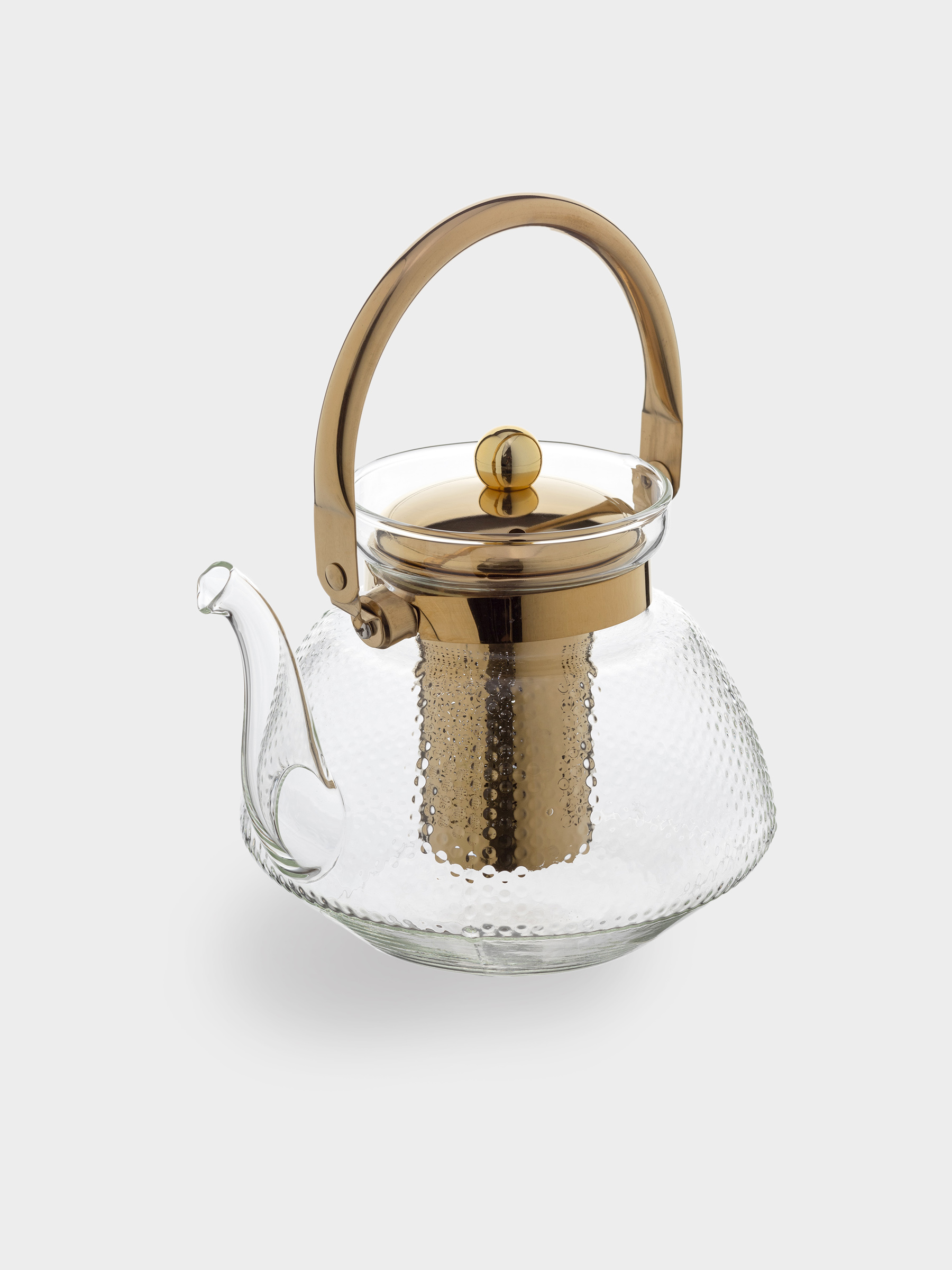 Чайник заварочный, 1,3 л, стекло Б/сталь, золотистый, Classic gold, image-2