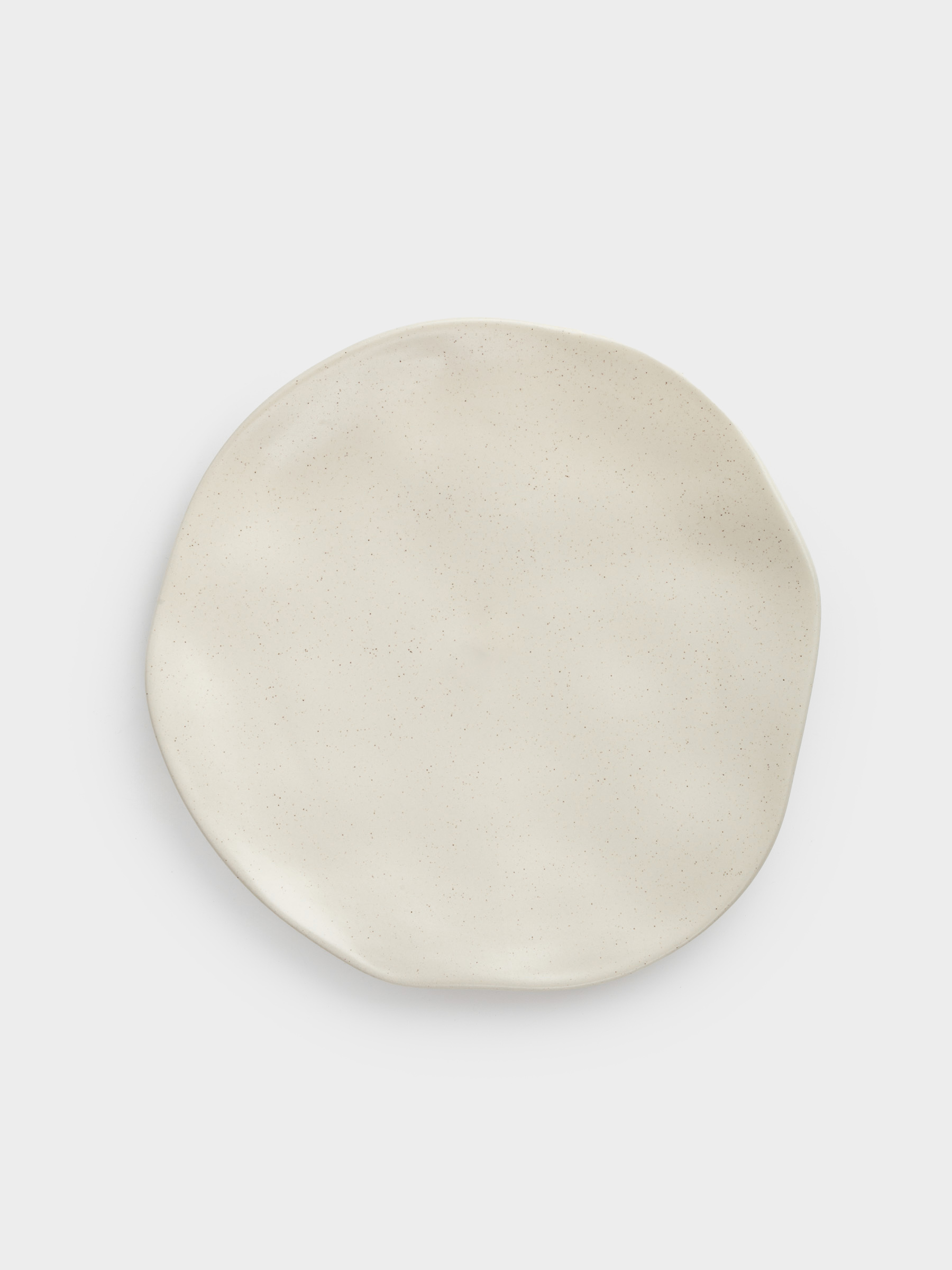 Тарелка закусочная, 22 см, керамика, молочная, Мятый эффект, Crumple creme, image-0