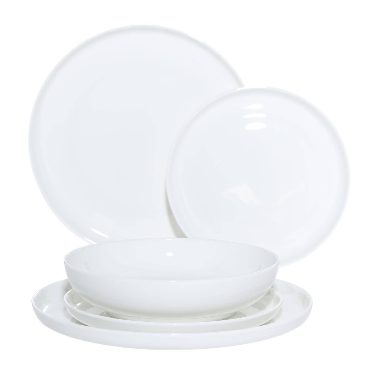 Сервиз обеденный, 6 перс, 18 пр, фарфор F, белый, Ideal white тарелка обеденная 26 см фарфор f белая ideal white