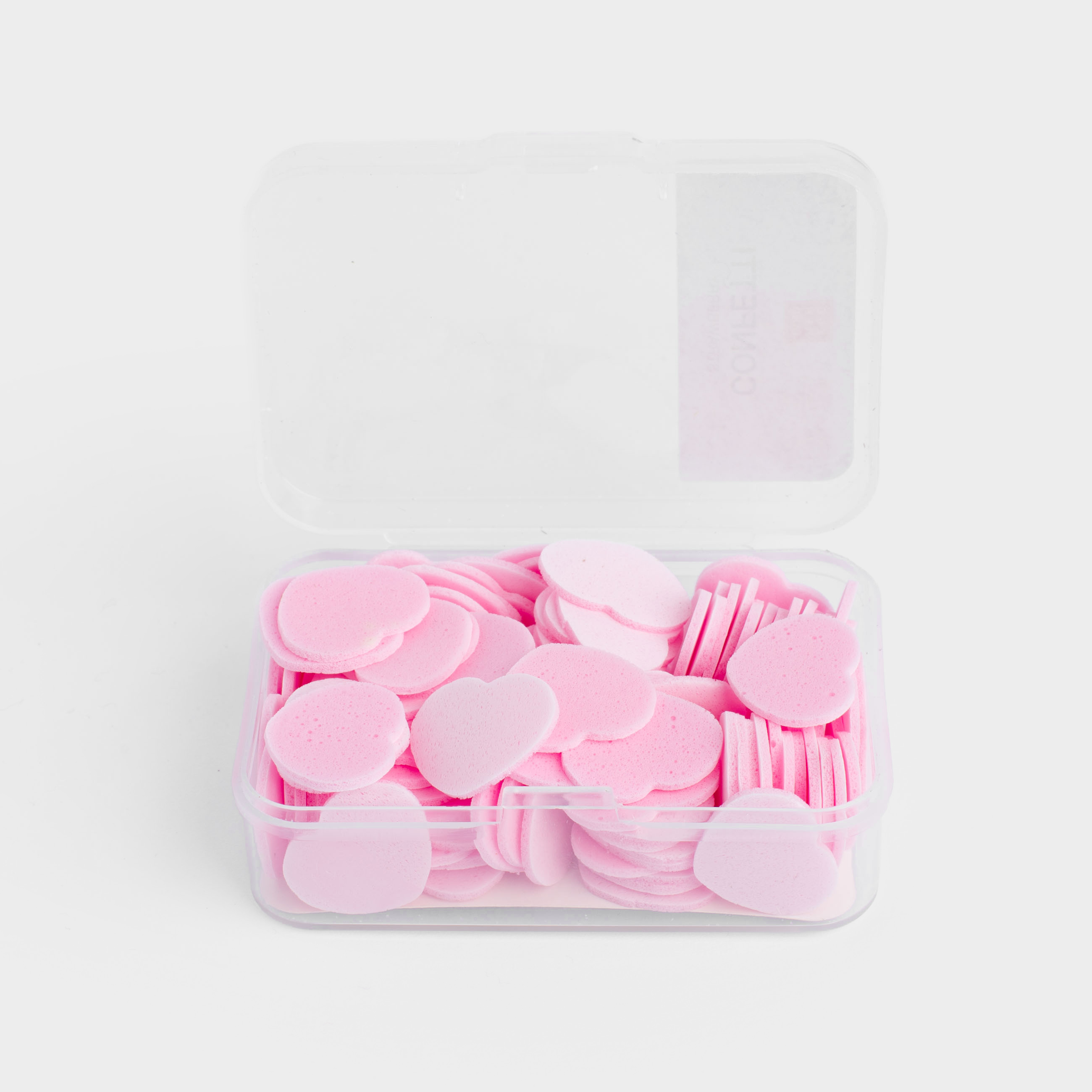 Мыло-конфетти, 1,5 см, 80 шт, розовое, Клубника, Сердце, Confetti, image-1